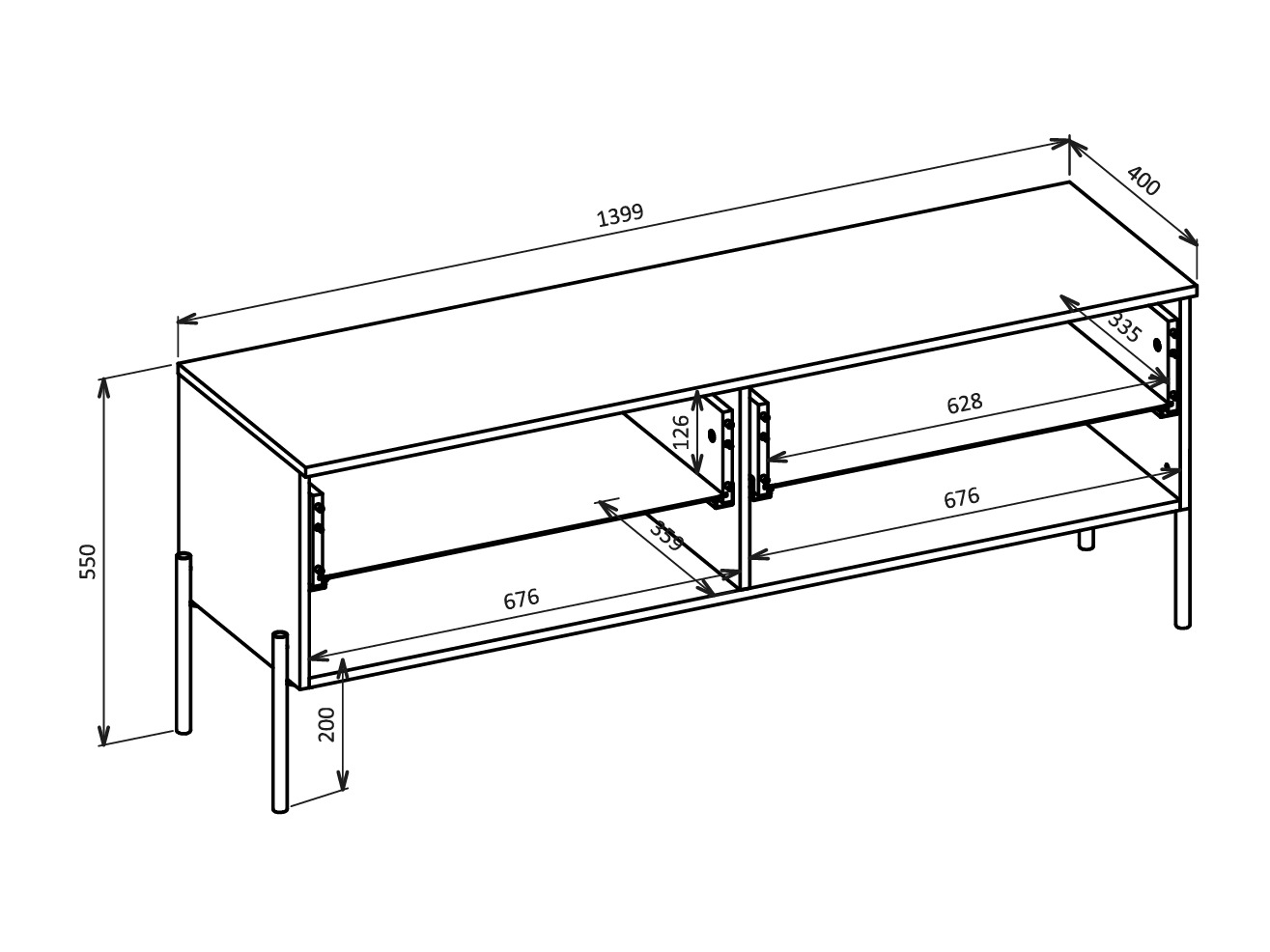 Mueble TV Levtenu 109 (Cachemira)