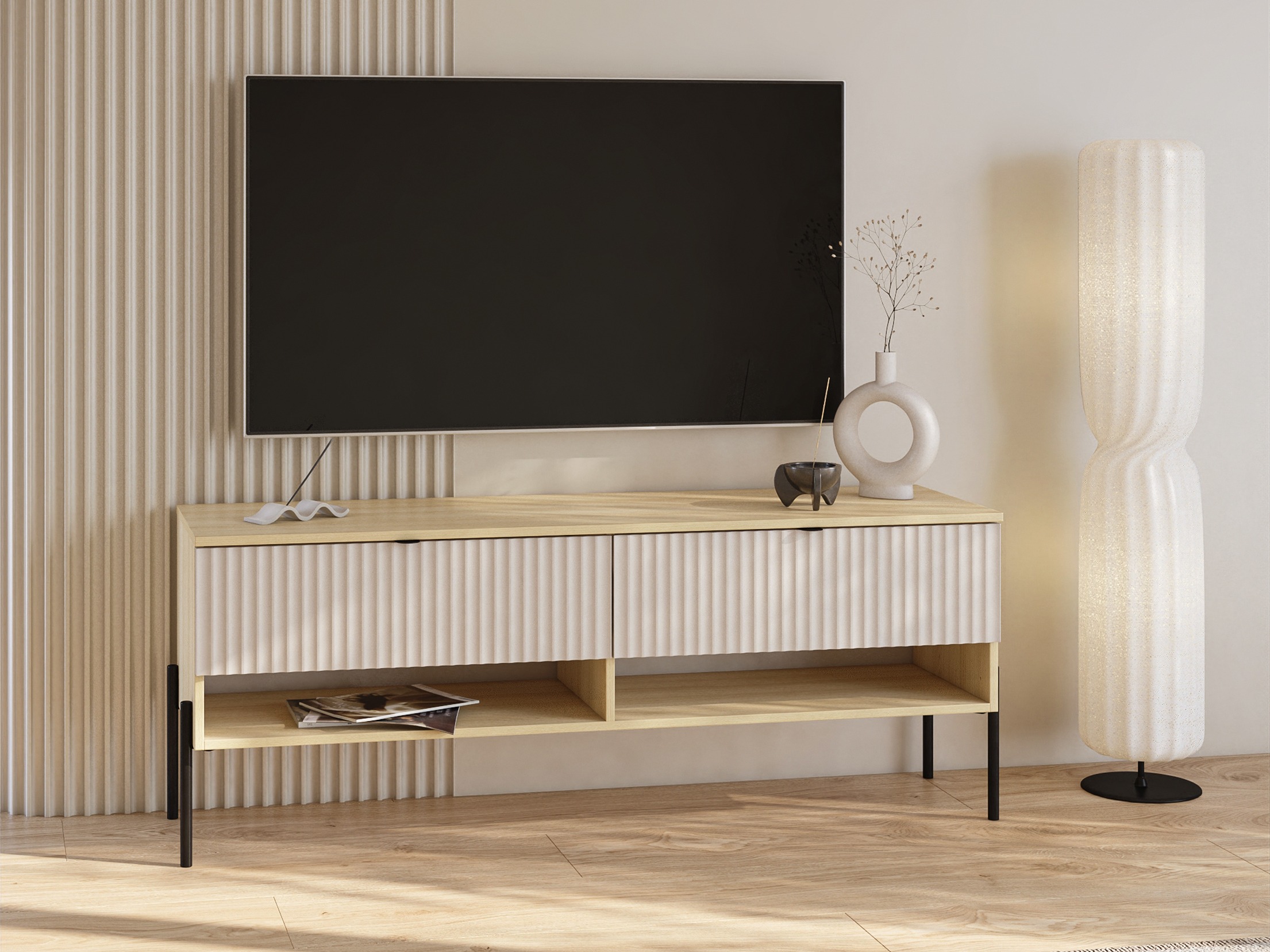 Mueble TV Levtenu 109 (Roble + Cachemira)