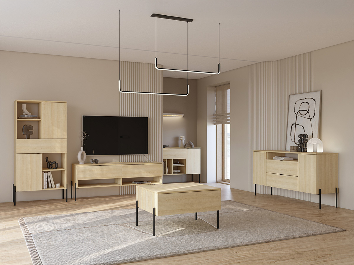 Conjunto de salón Levtenu 118 (Roble)