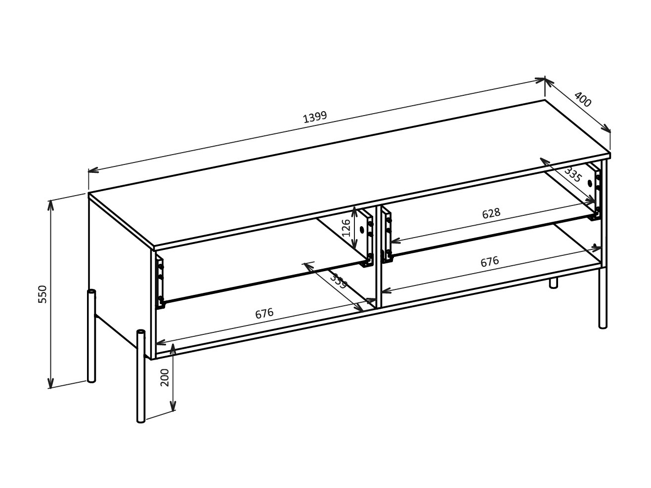 Conjunto de salón Levtenu 118 (Roble)