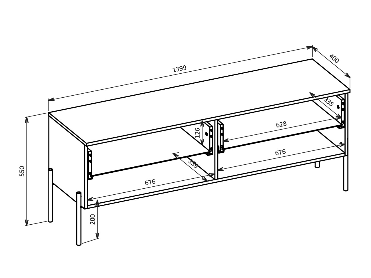 Conjunto de salón Levtenu 119 (Roble + Cachemira)