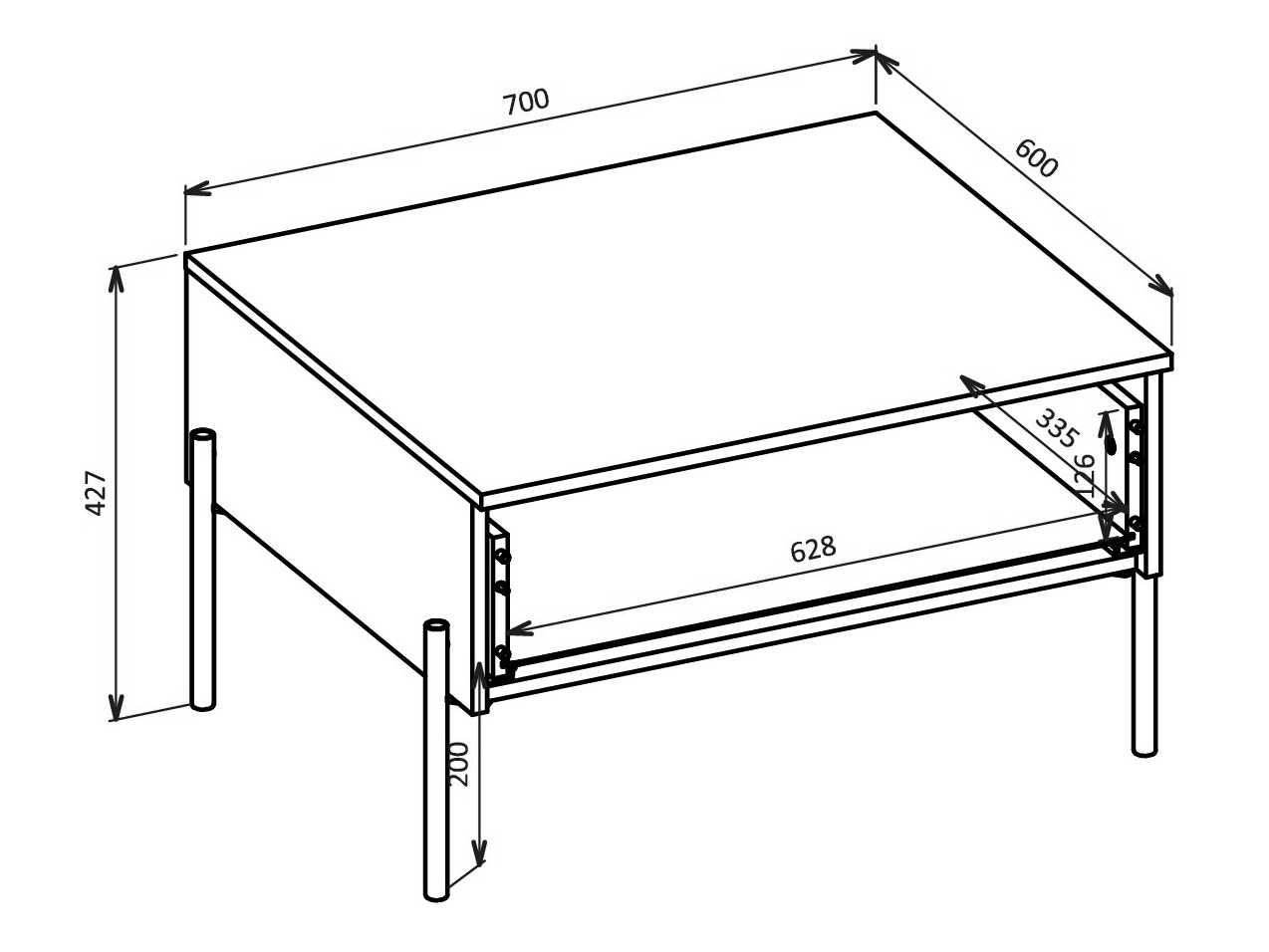 Mesa de centro Levtenu 116 (Roble)