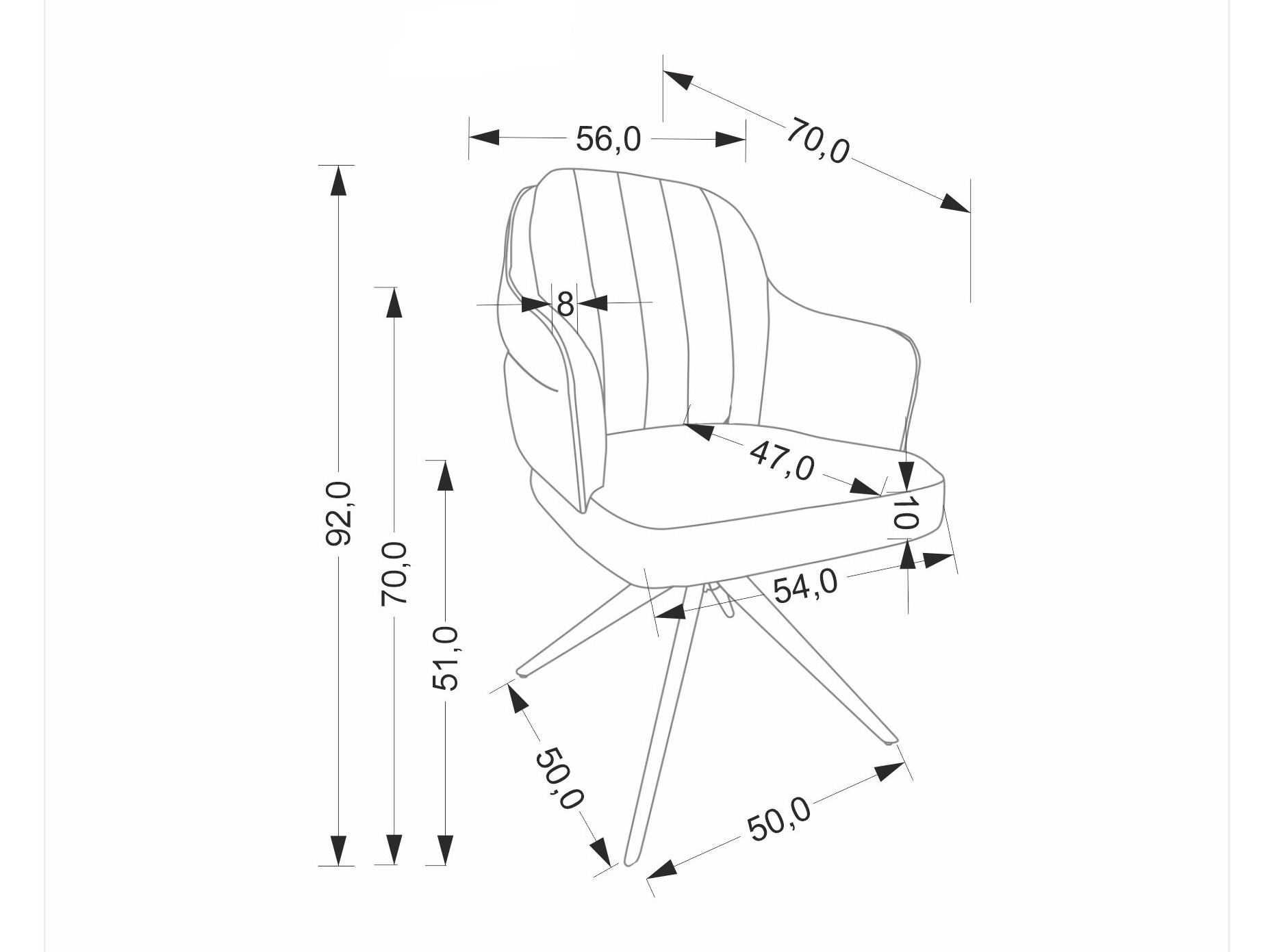 Silla Houston 2019 (Marrón)
