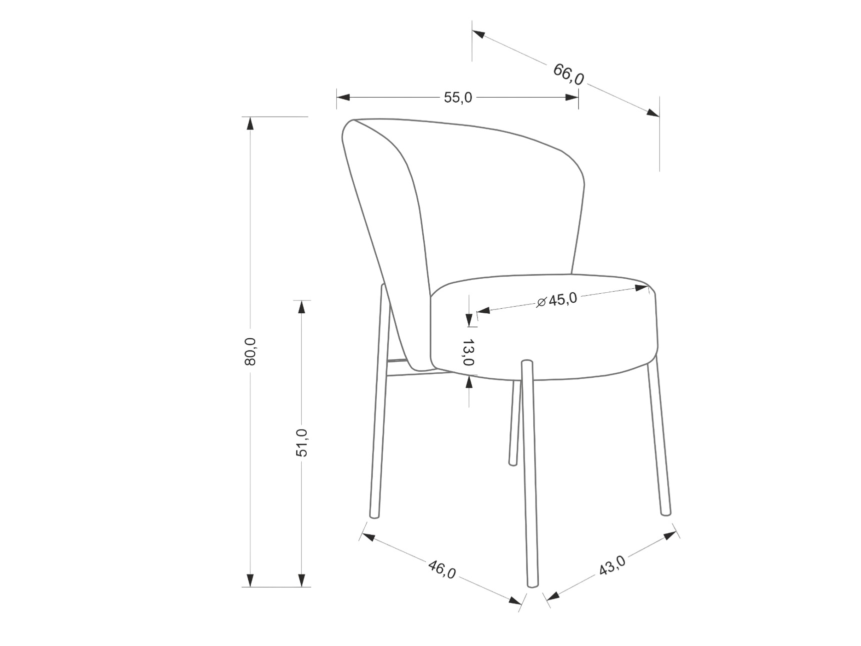 Silla Houston 2034 (Olivo claro)