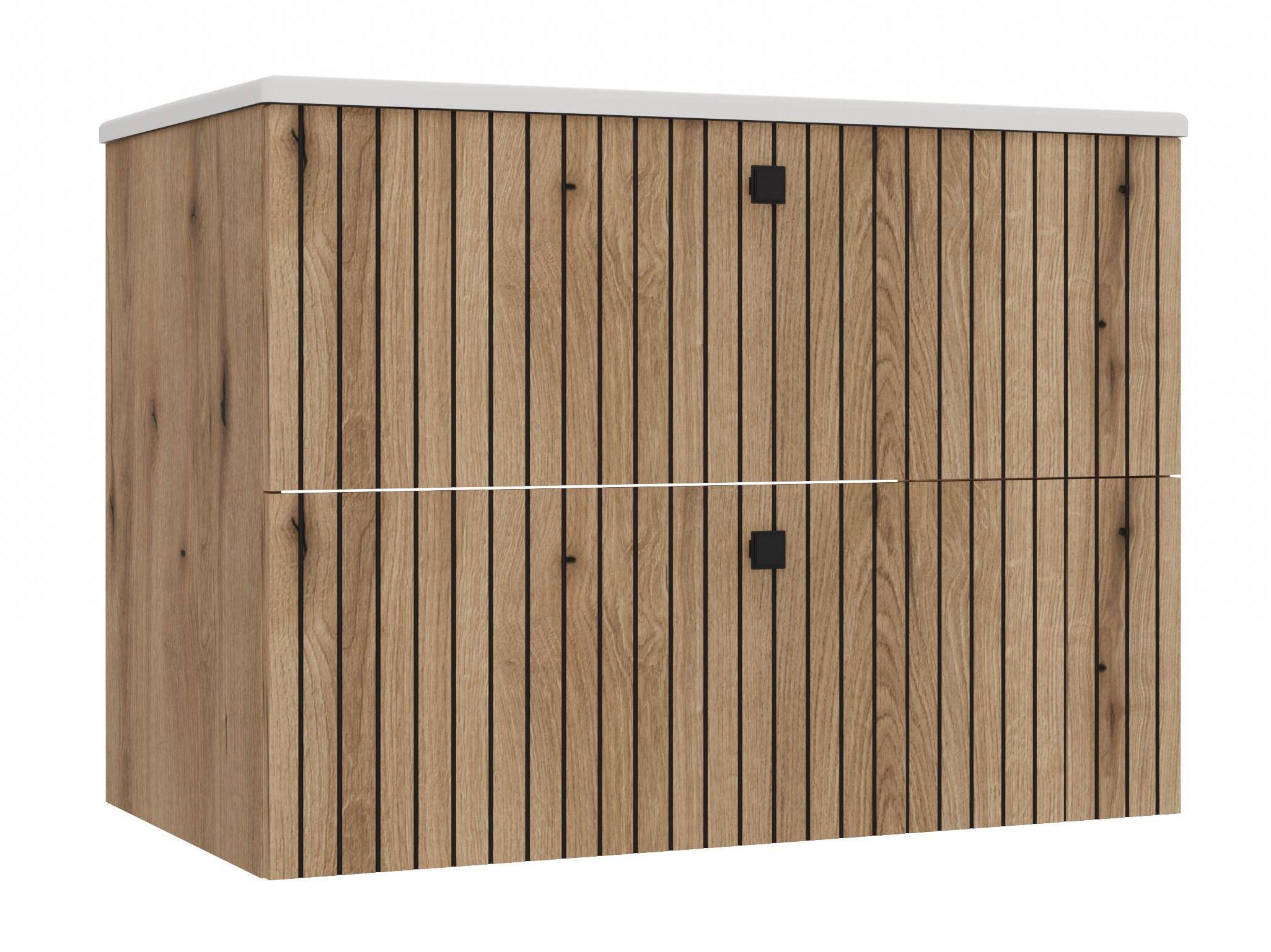 Armario de baño colgante para lavabo Mandeville 315 (Roble)