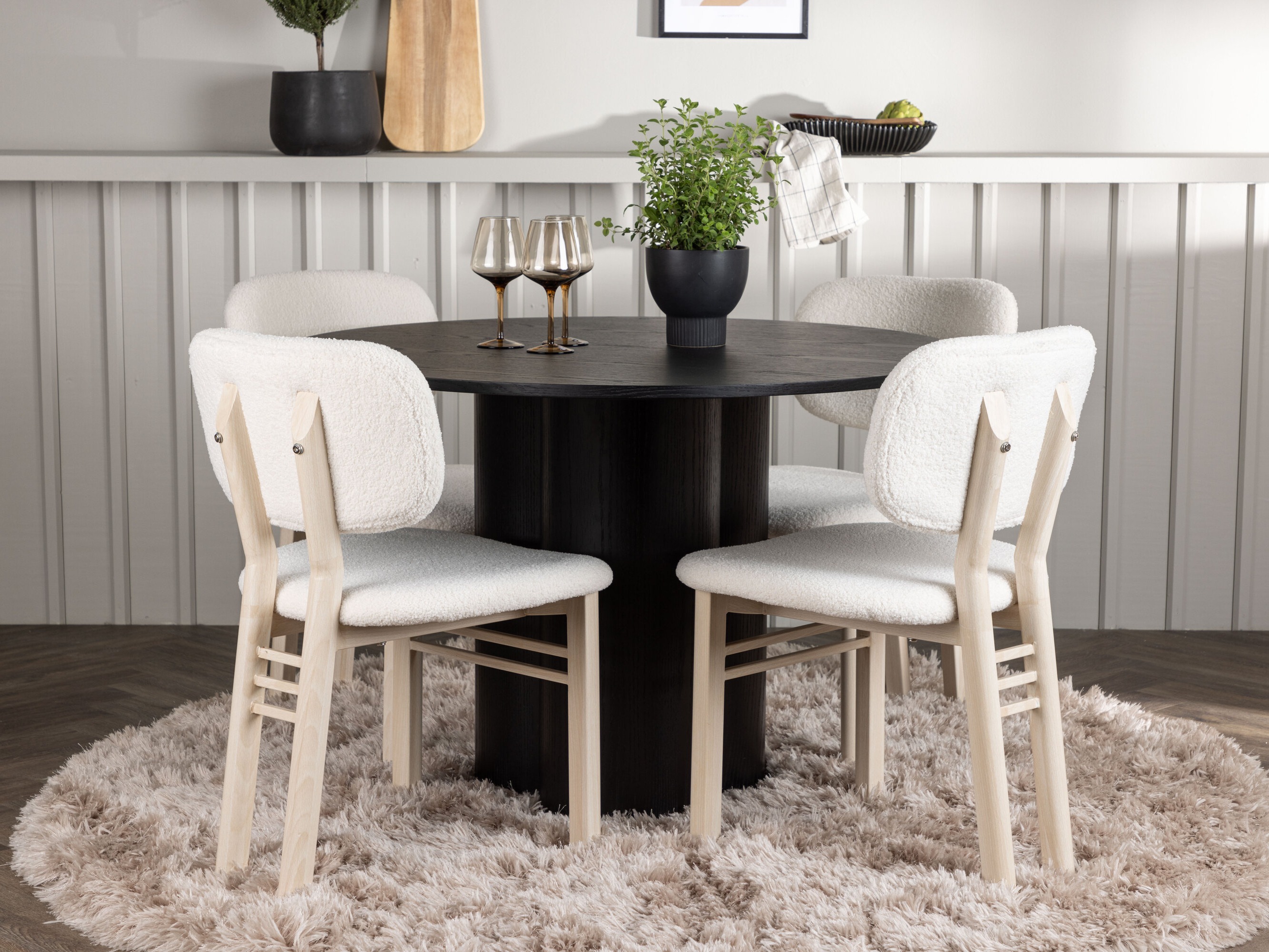 Conjunto de mesas y sillas para comedor Dallas 4900 (Marrón)