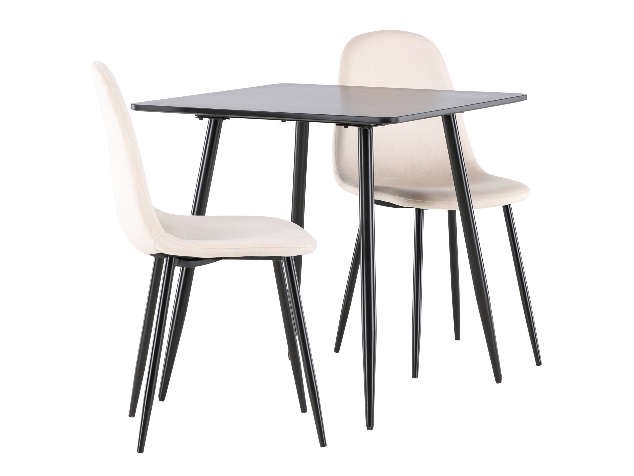 Conjunto de mesas y sillas para comedor Dallas 4909 (Beige + Negro)