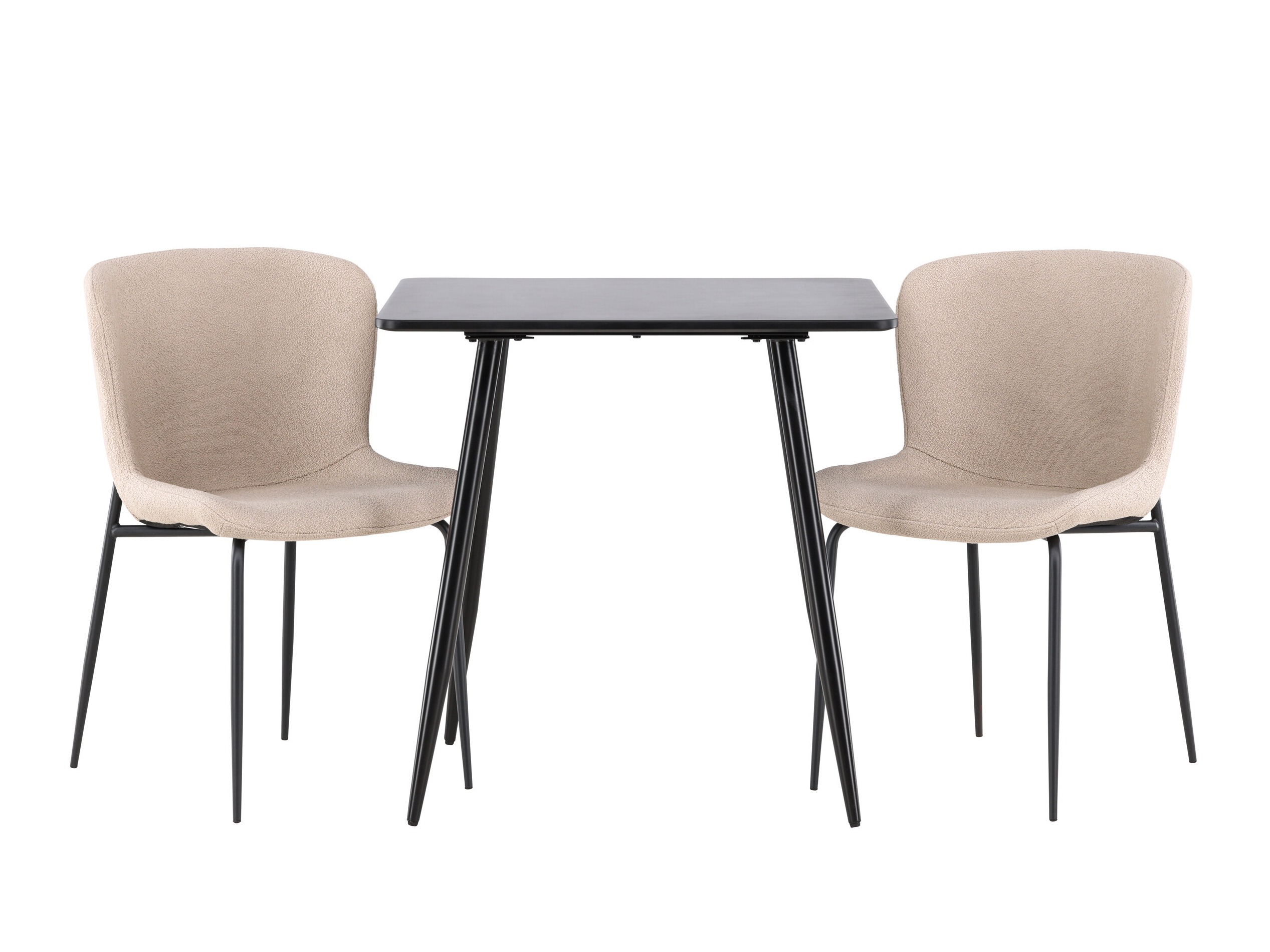 Conjunto de mesas y sillas para comedor Dallas 4910 (Negro + Beige)