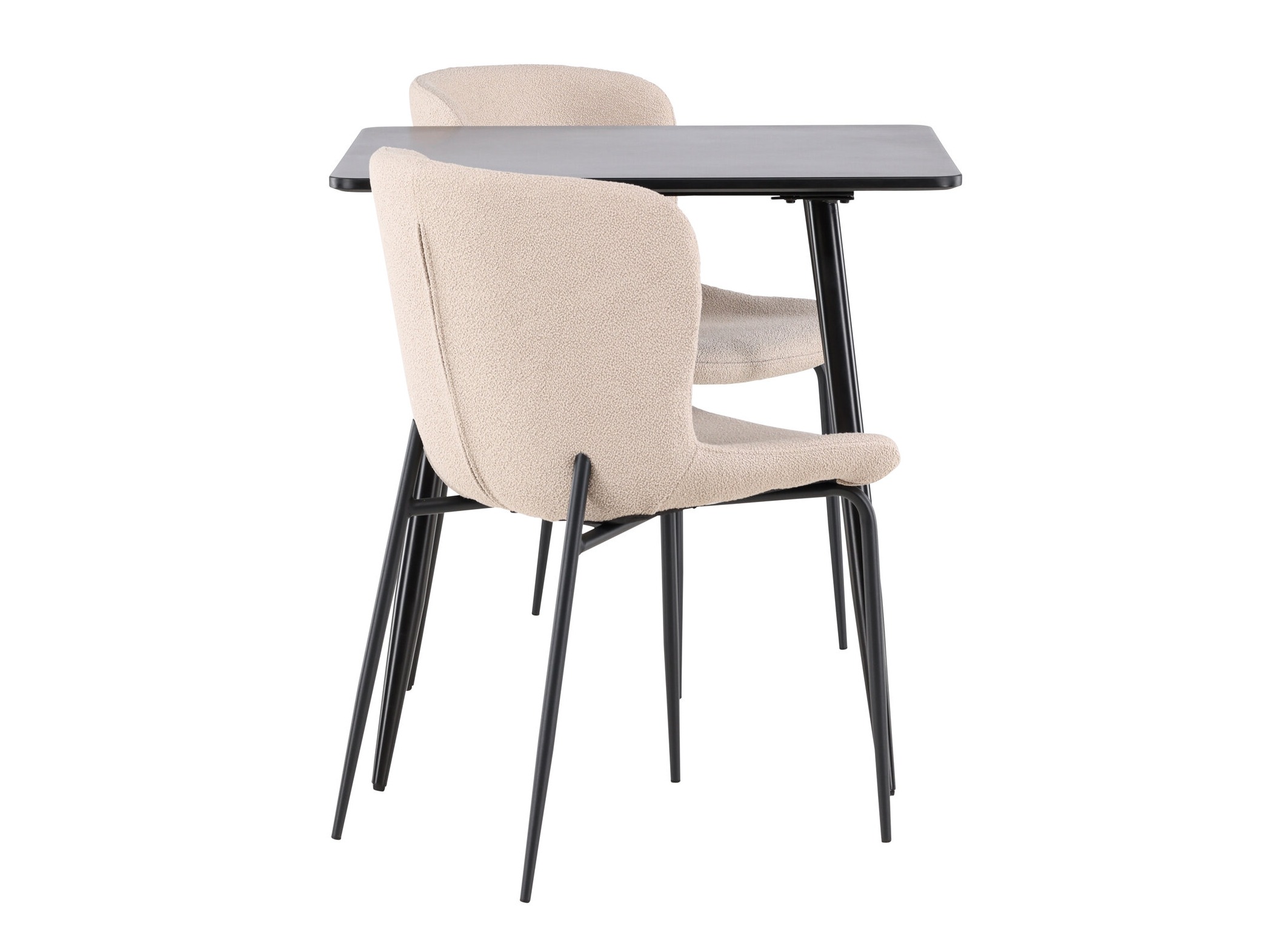 Conjunto de mesas y sillas para comedor Dallas 4910 (Negro + Beige)