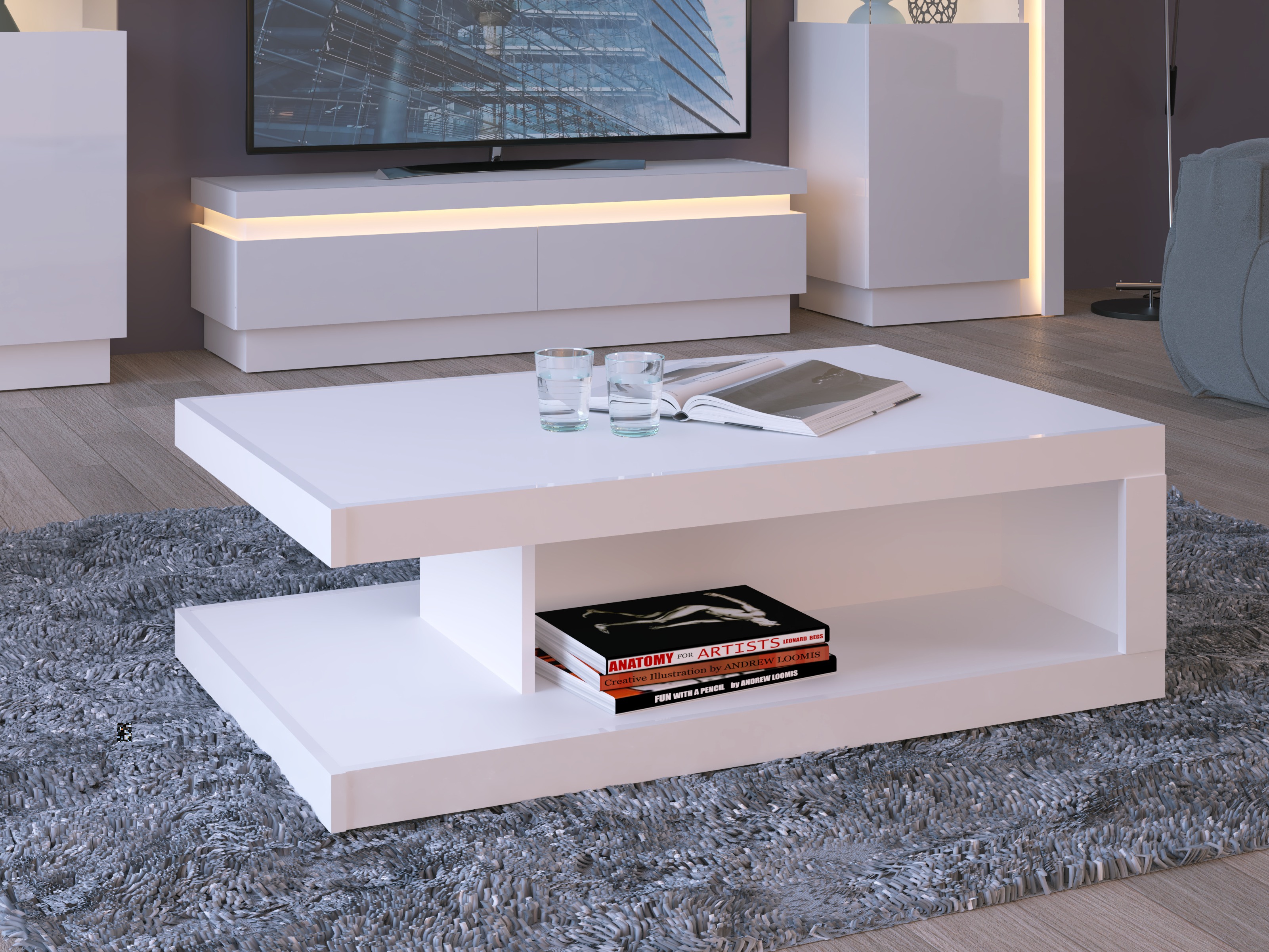 Mesa de centro Feldeli 105 (Blanco)