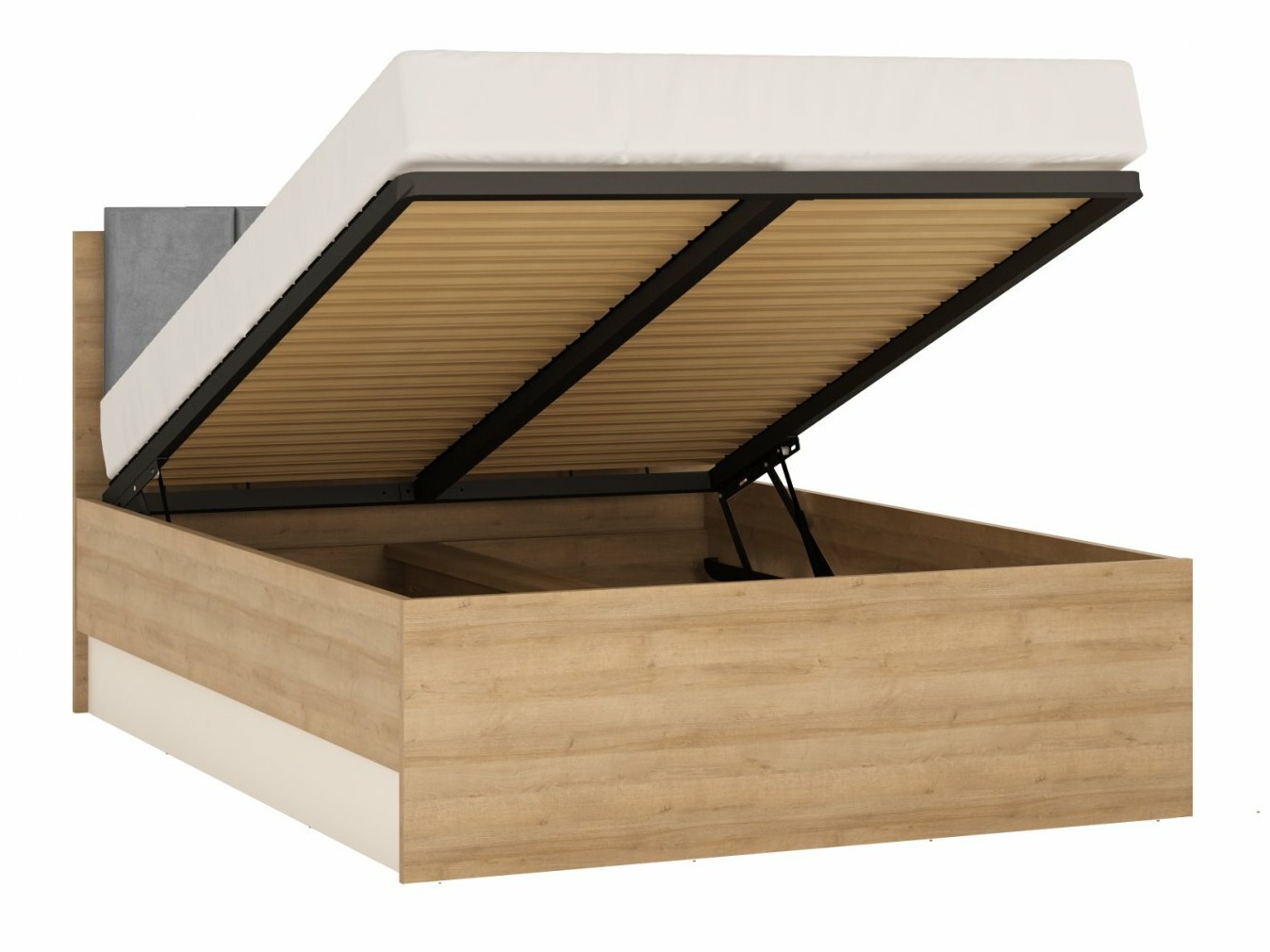 Conjunto de dormitorio Feldeli 122 (Riviera roble + Blanco brillante)