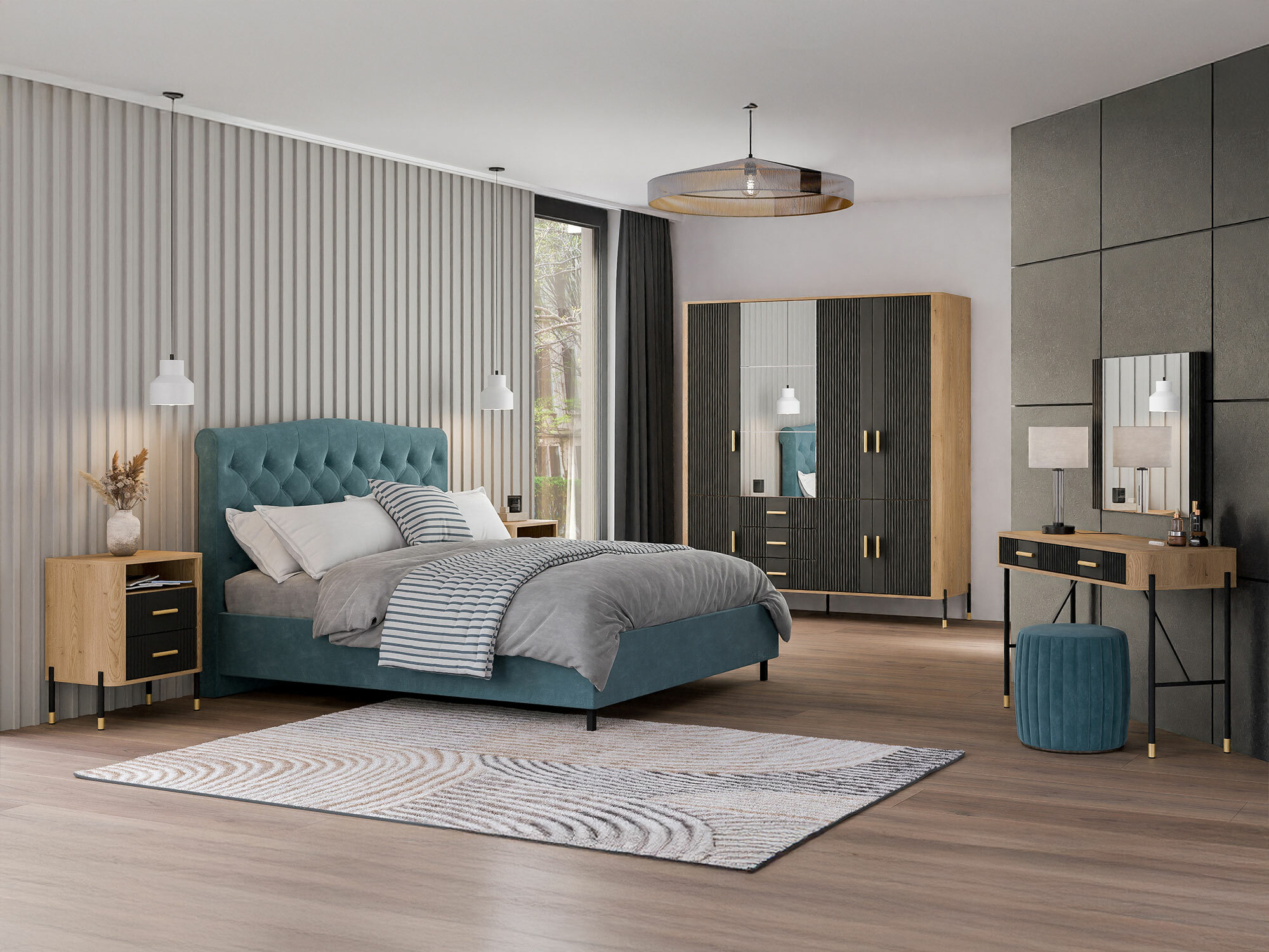 Mesilla de noche Flosora 142 (Antracita)