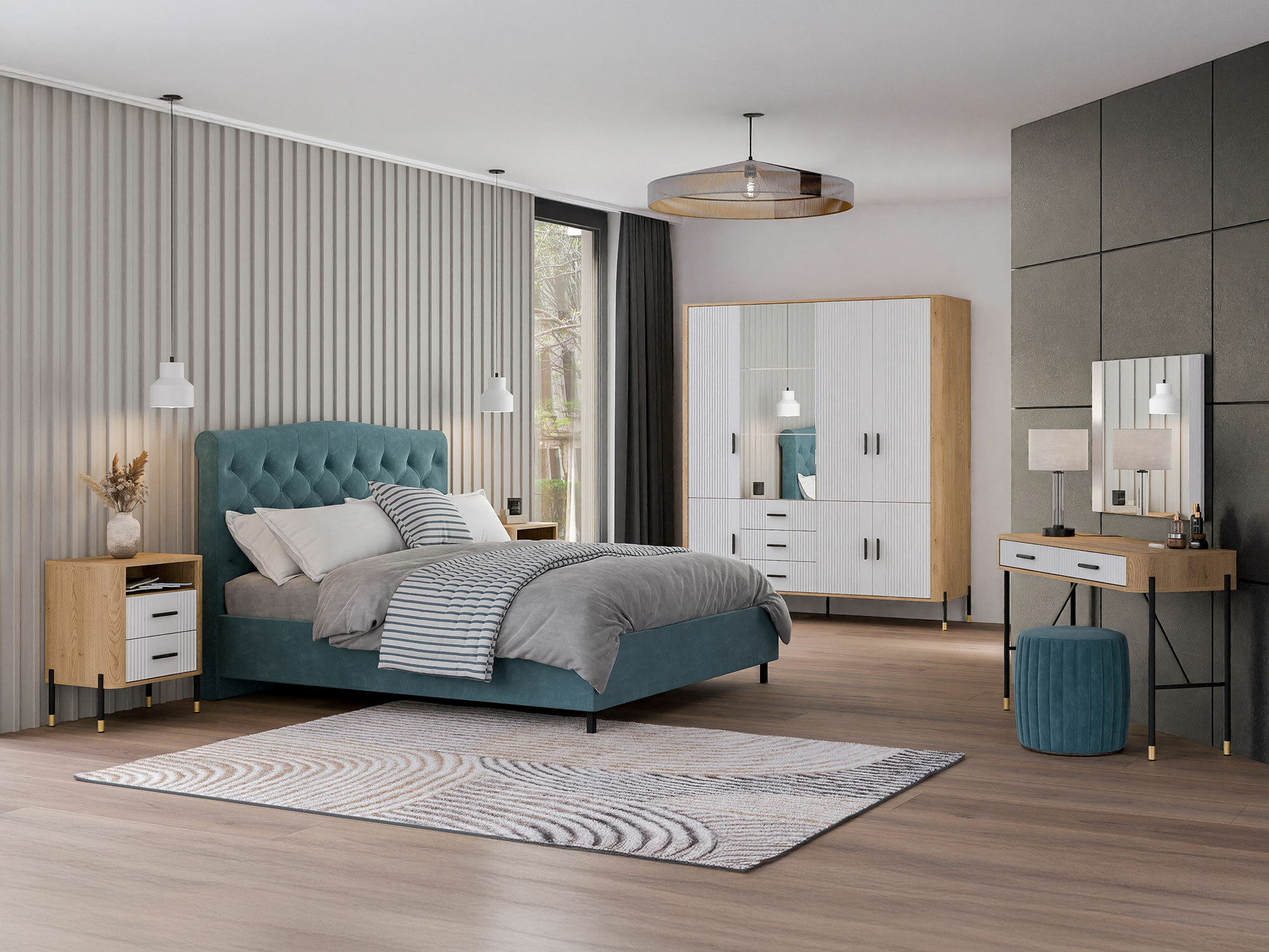 Mesilla de noche Flosora 142 (Blanco)