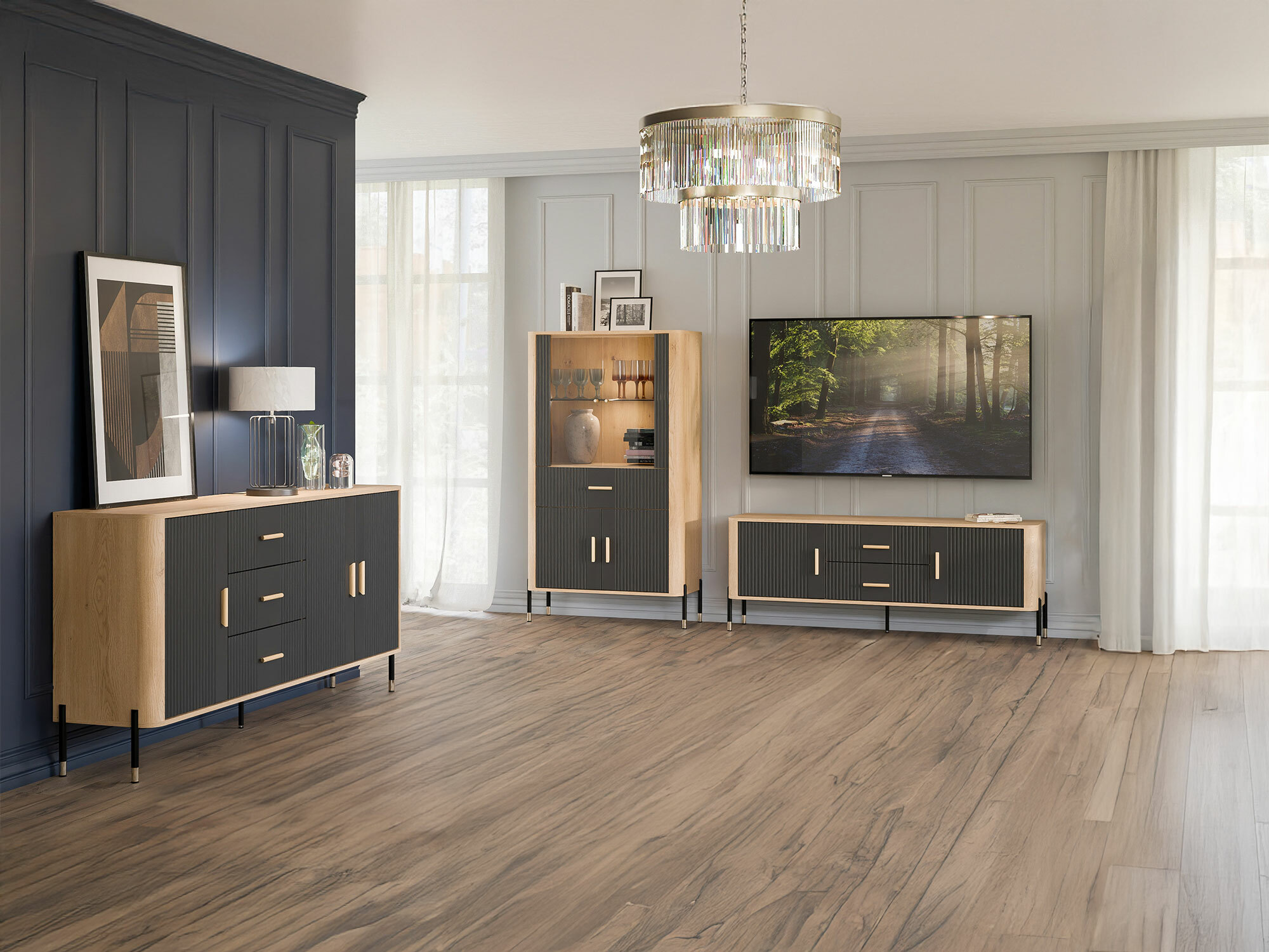 Conjunto de salón Flosora 147 (Antracita)