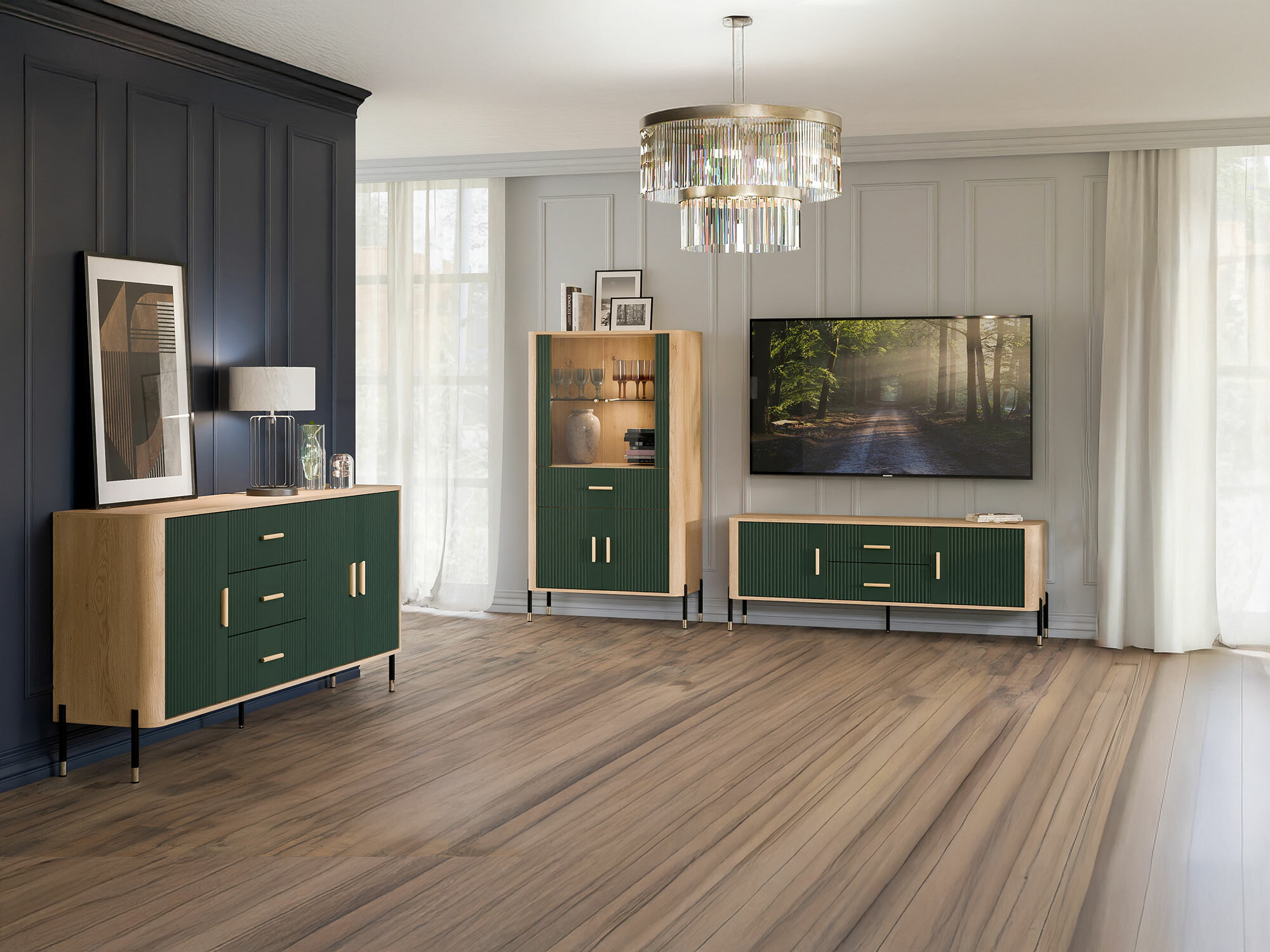 Conjunto de salón Flosora 147 (Verde)