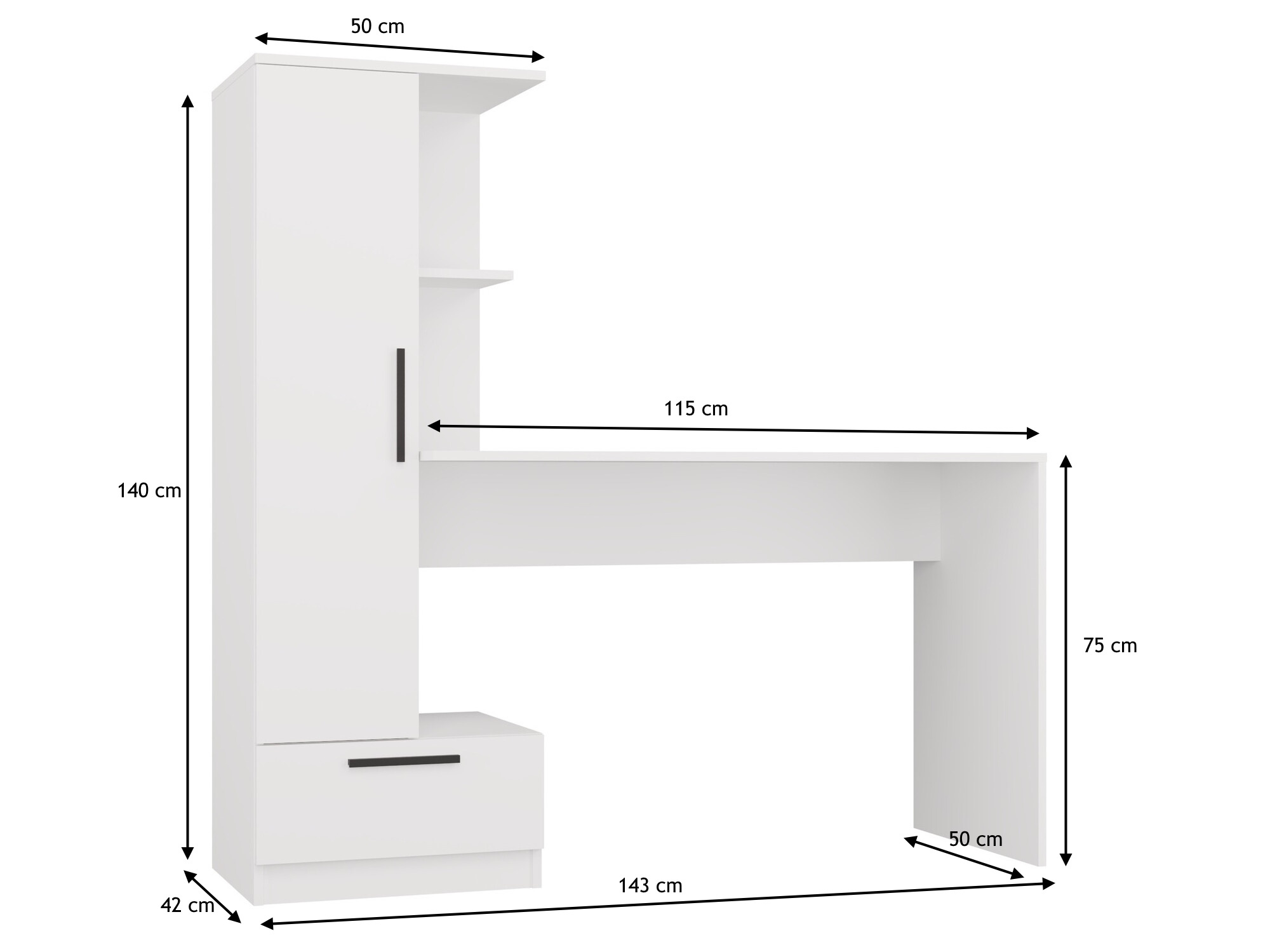 Mesa de oficina Mandeville 321 (Blanco)