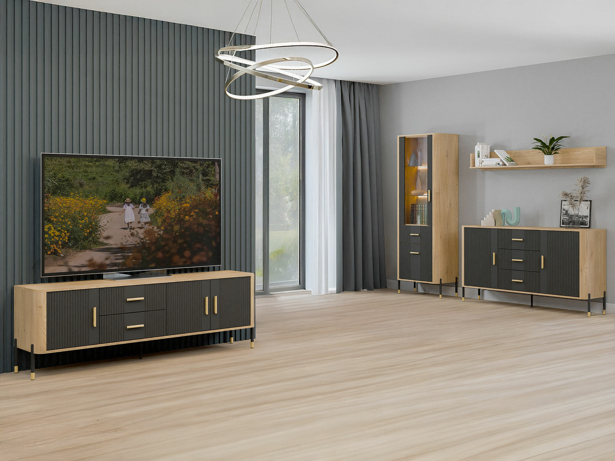 Conjunto de salón Flosora 148 (Antracita)