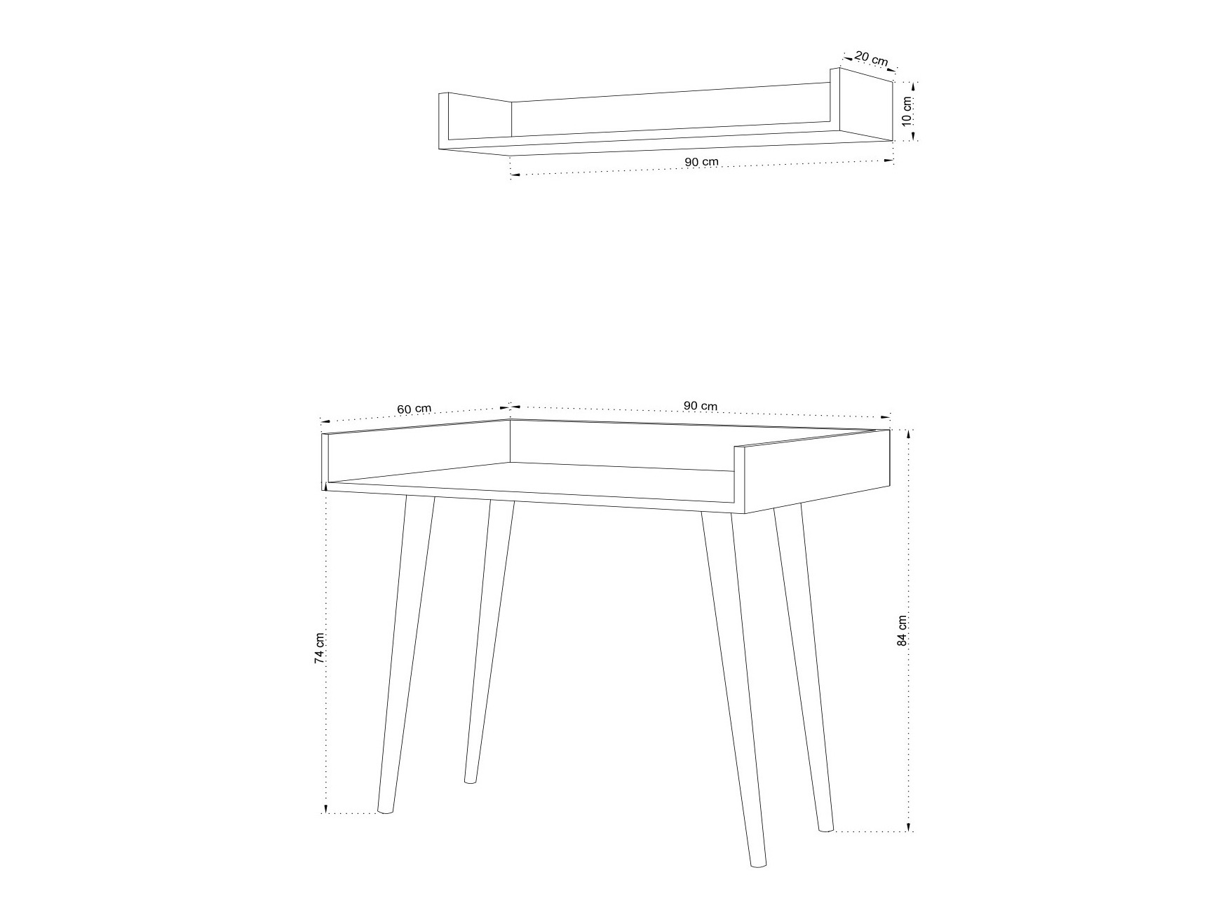 Conjunto para oficina en casa Asheboro 182
