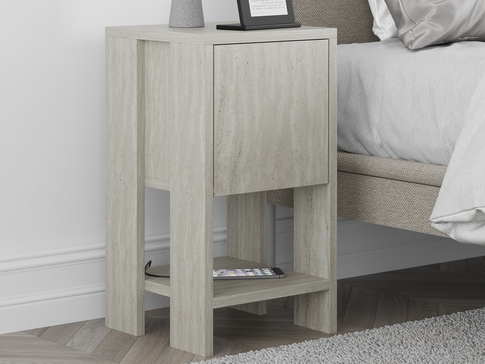 Mesilla de noche Kailua 398 (Travertino claro)