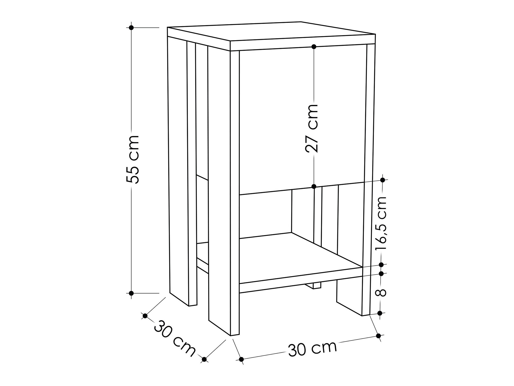 Mesilla de noche Kailua 398 (Travertino claro)