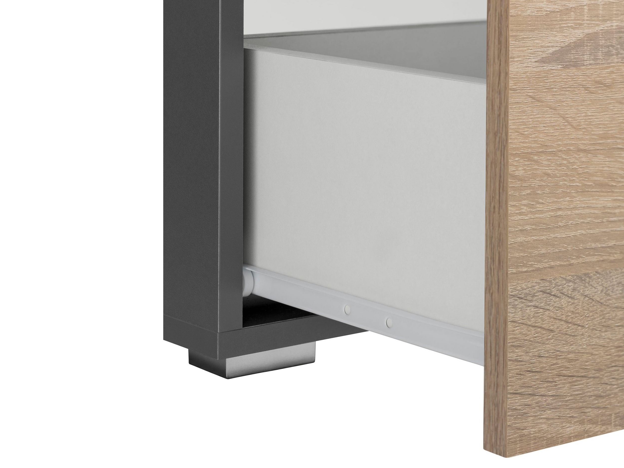 Conjunto de mueble de baño Soncamu 117 (Antracita + Roble)