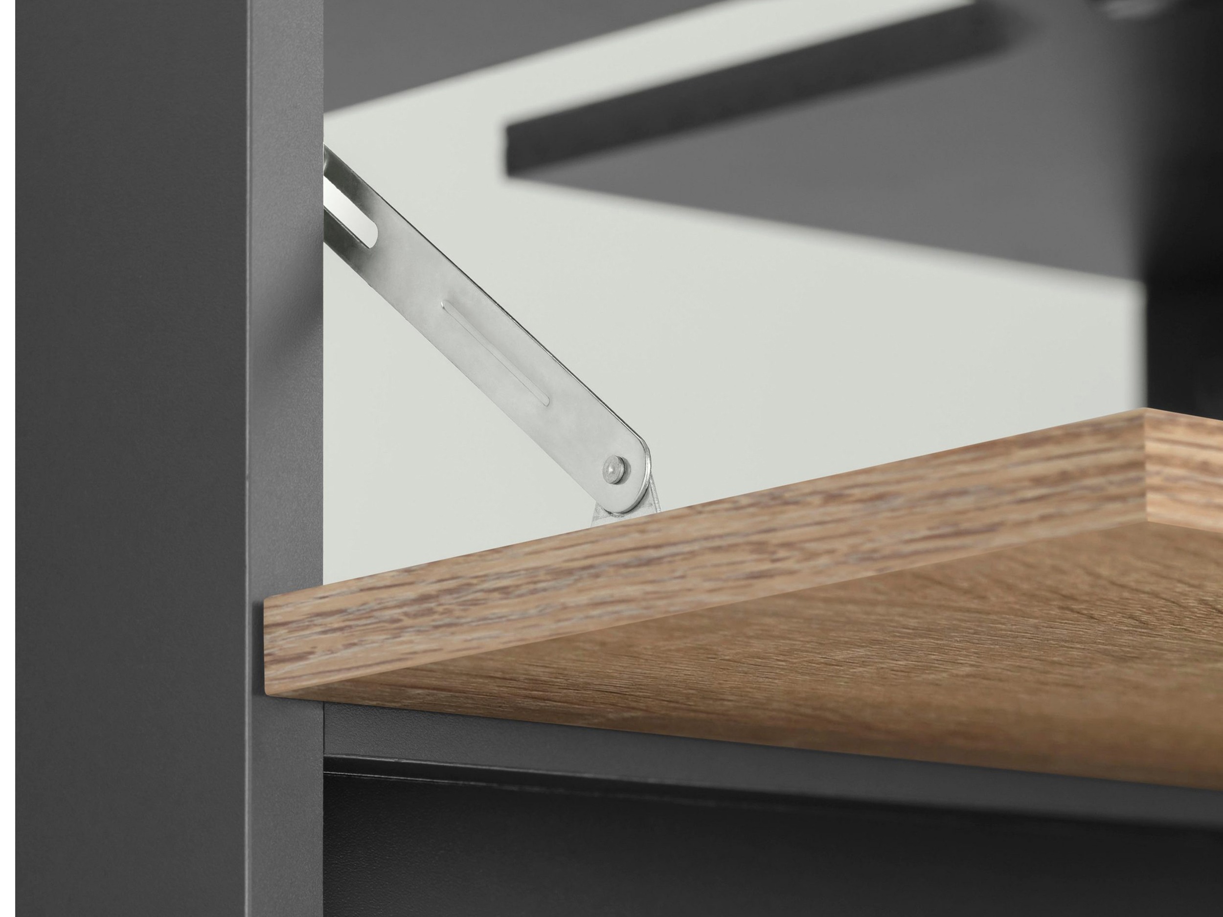 Conjunto de mueble de baño Soncamu 117 (Antracita + Roble)