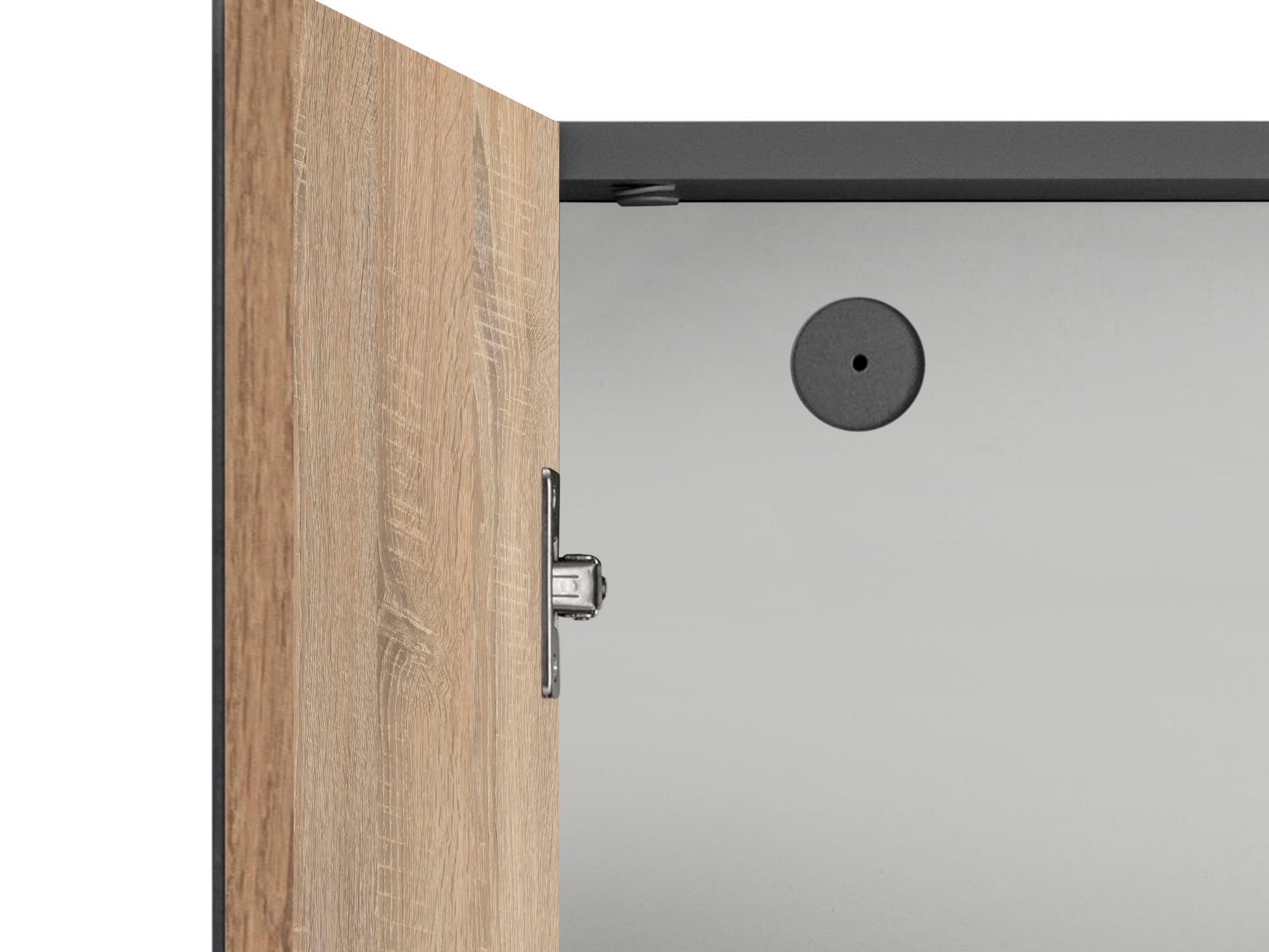 Conjunto de mueble de baño Soncamu 117 (Antracita + Roble)