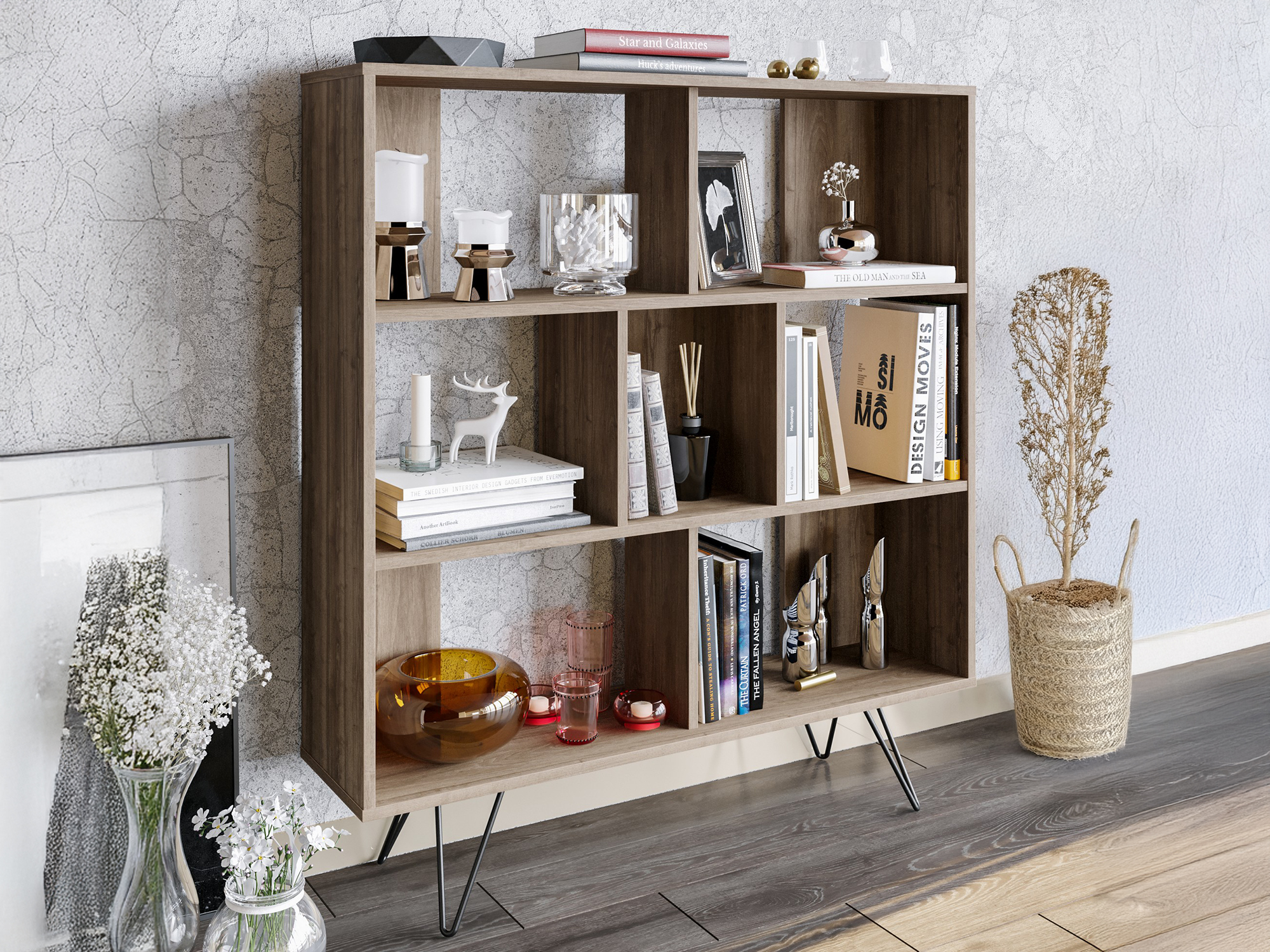 Estantería Asheboro 187 (Nogal)