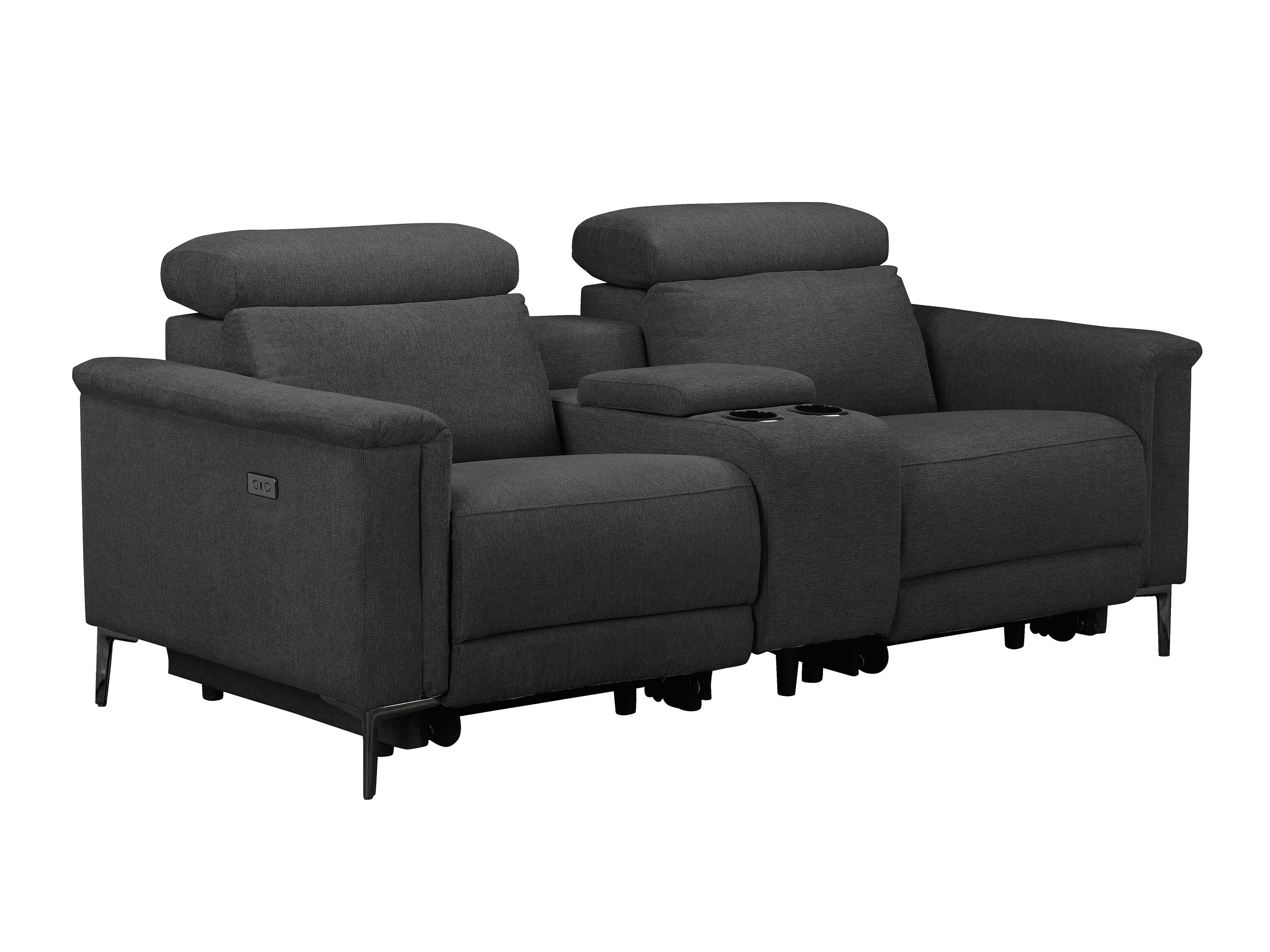 Sofá reclinable Denton 1468 (Gris oscuro)