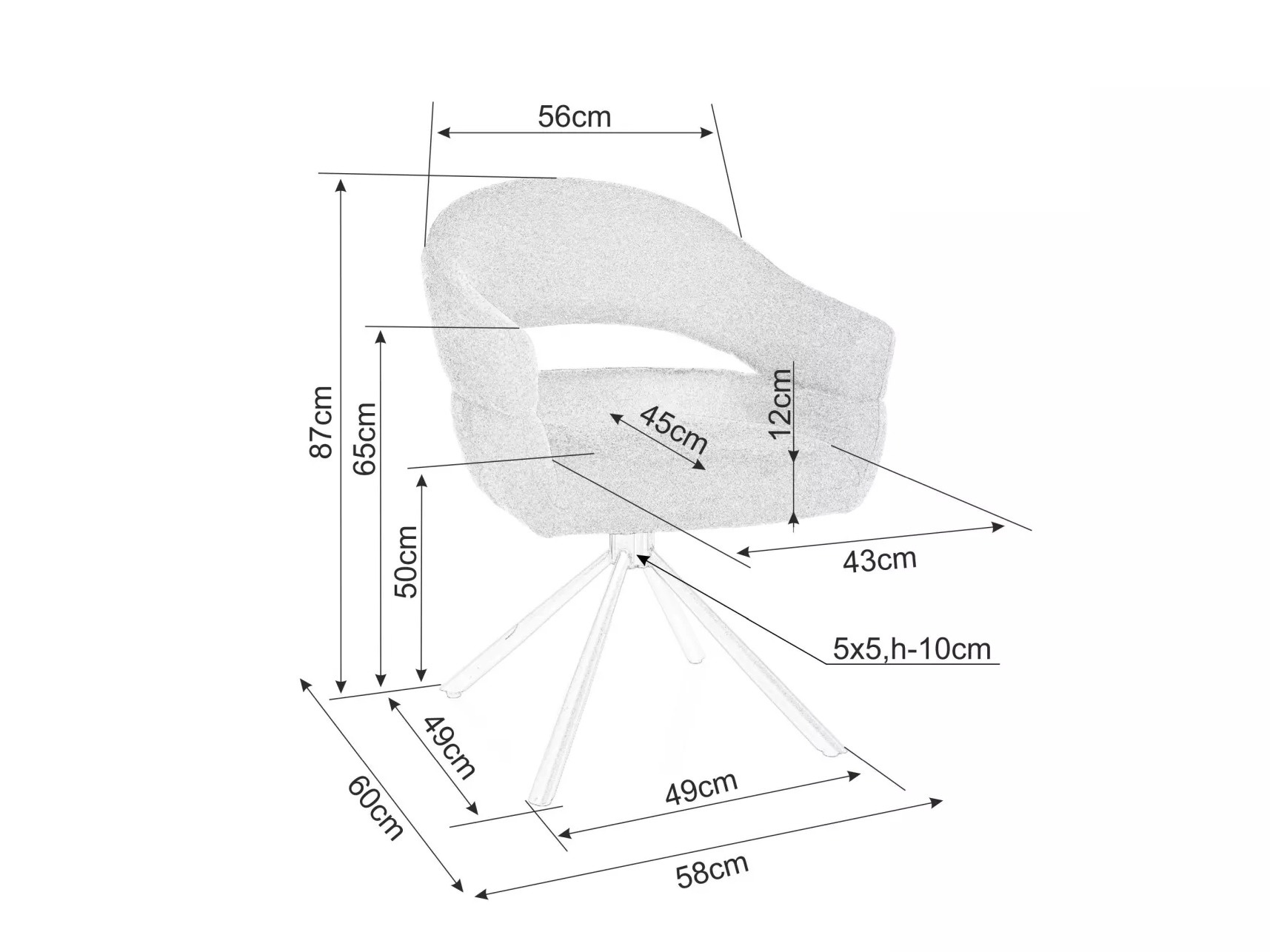 Silla Detroit 865 (Blanco)