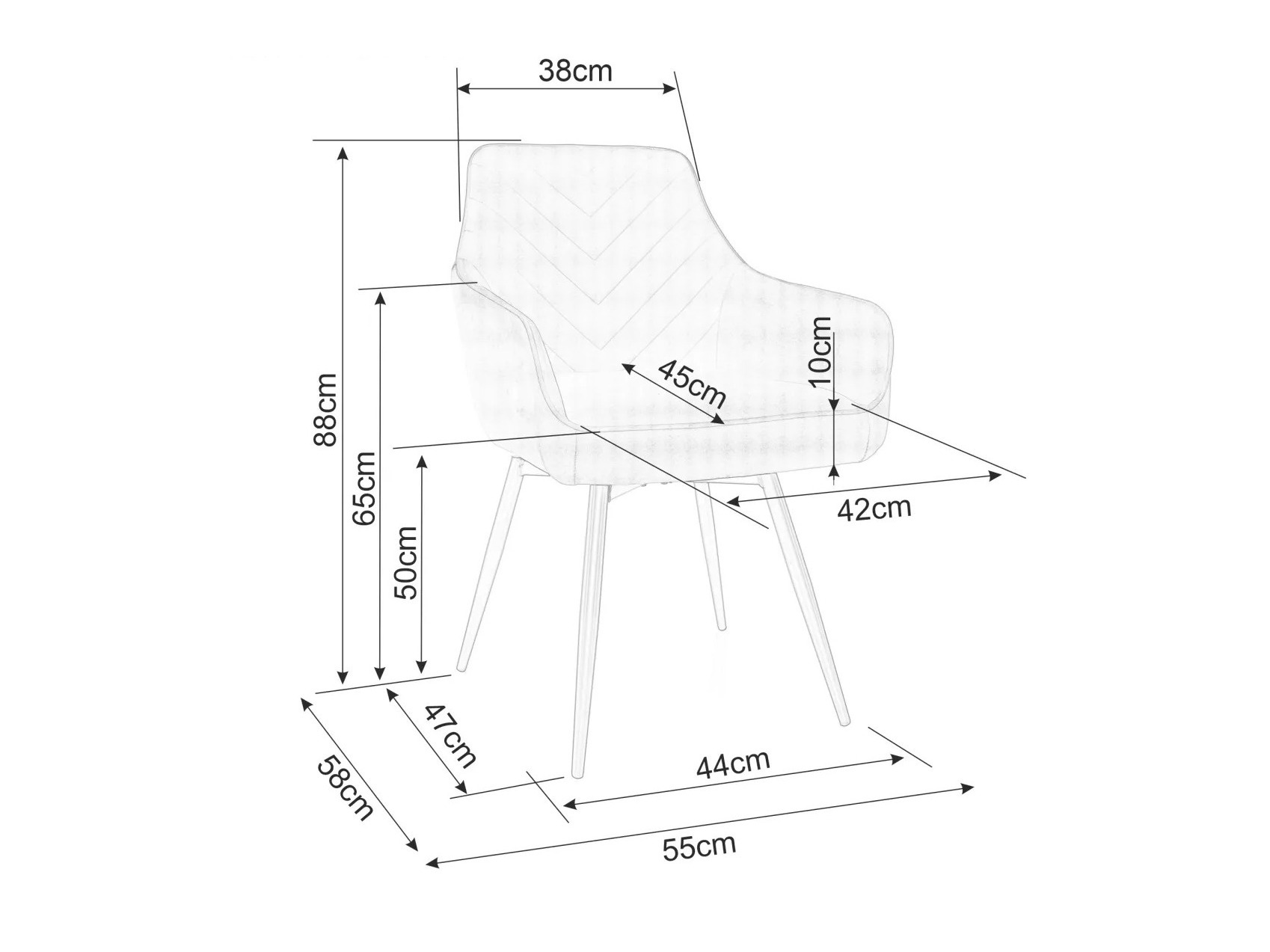 Silla Detroit 867 (Beige claro)