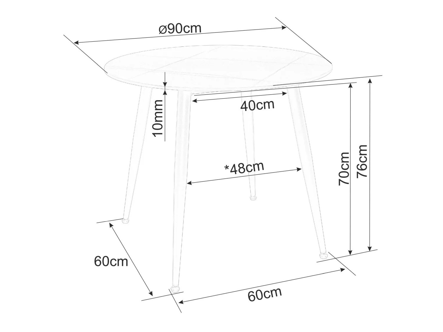 Mesa Detroit 871 (Mármol blanco)