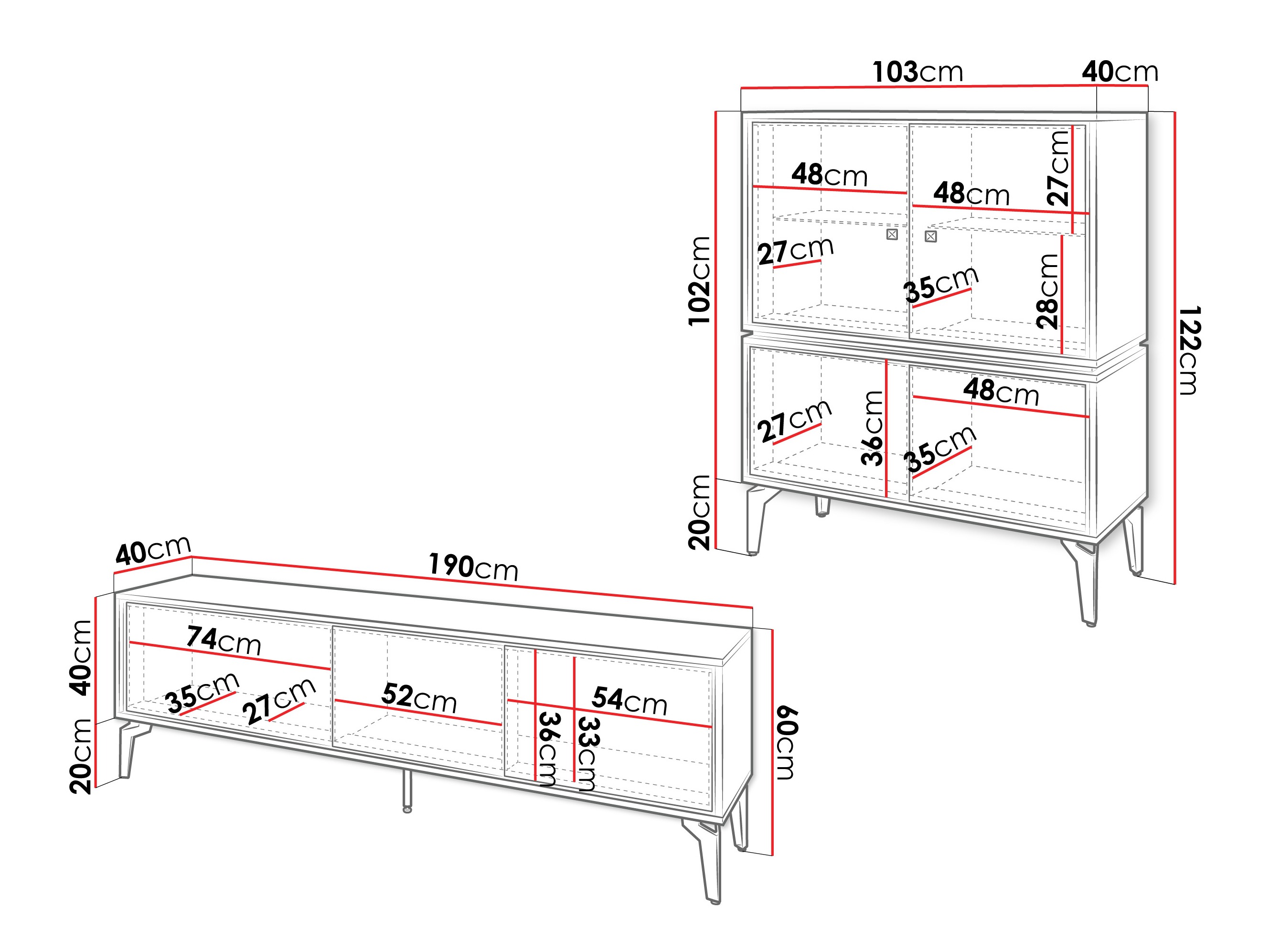 Conjunto de salón Cornovu 105