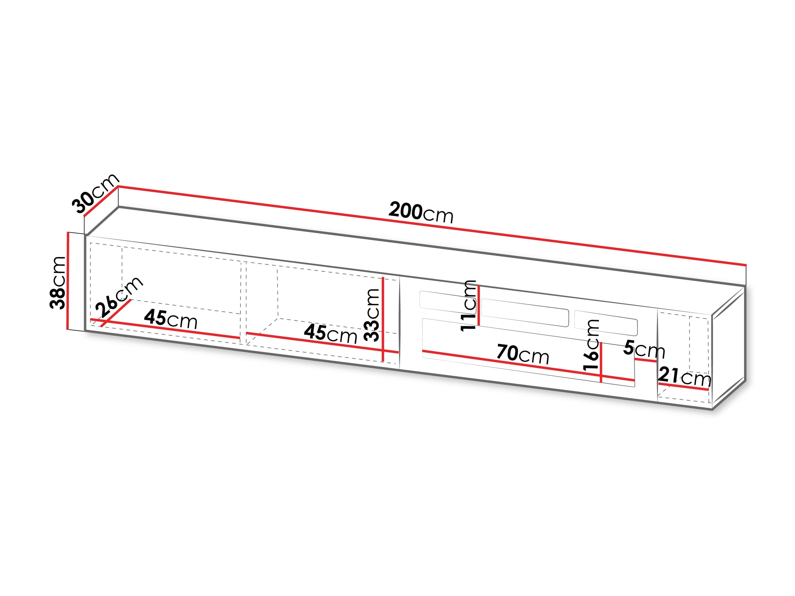 Mueble TV Species I (Roble wotan + Negro)