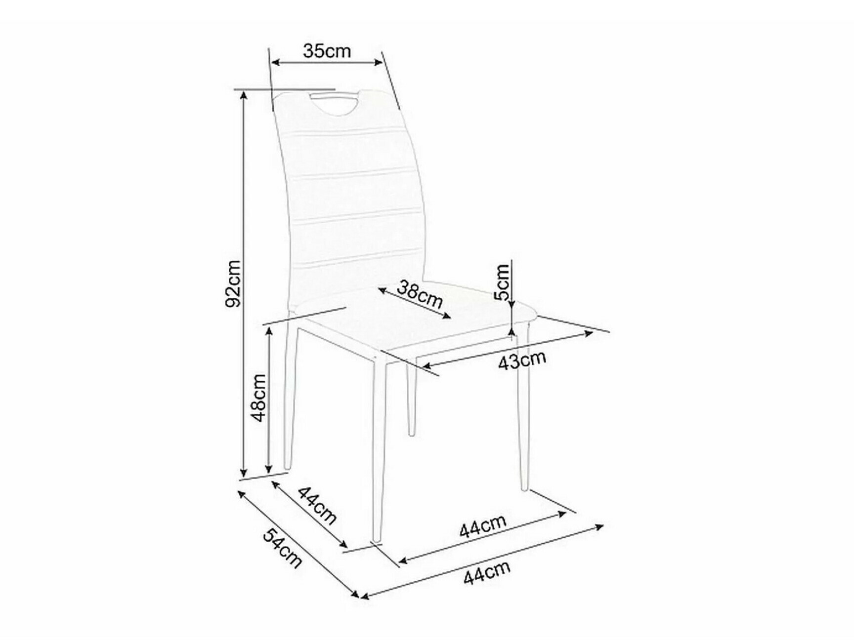 Silla Detroit 753 (Gris oscuro)