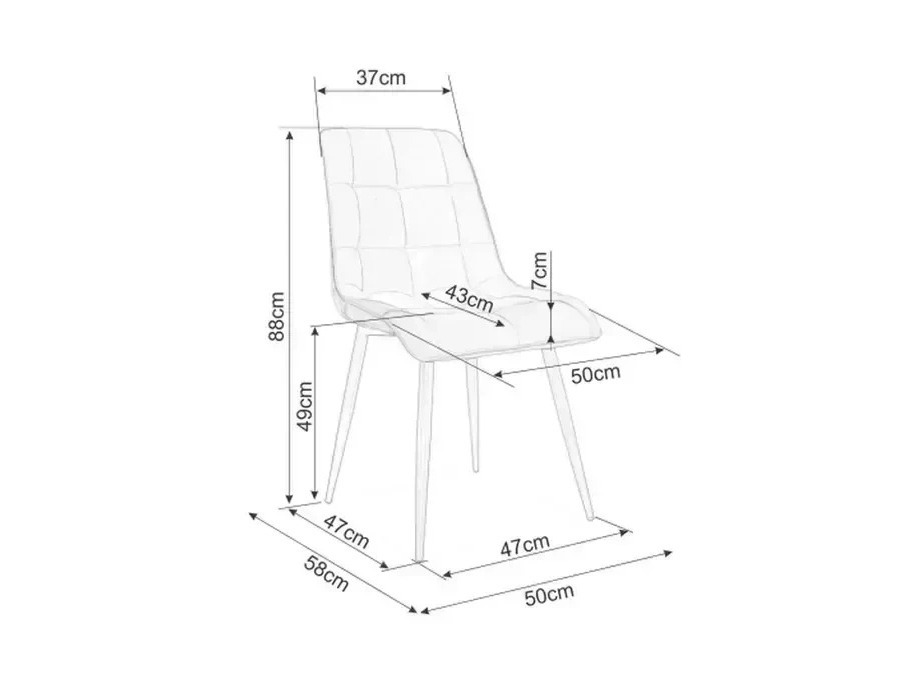 Silla Detroit 883 (De color marrón claro)