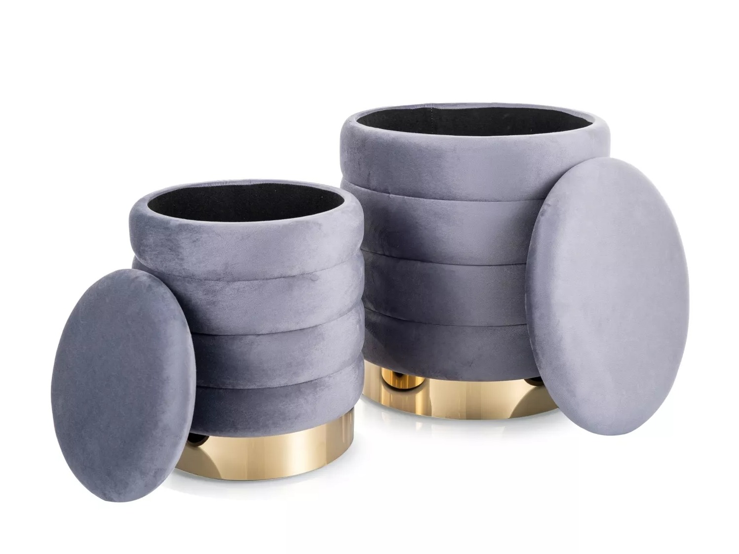 Conjunto de pufs Detroit 906 (Gris)