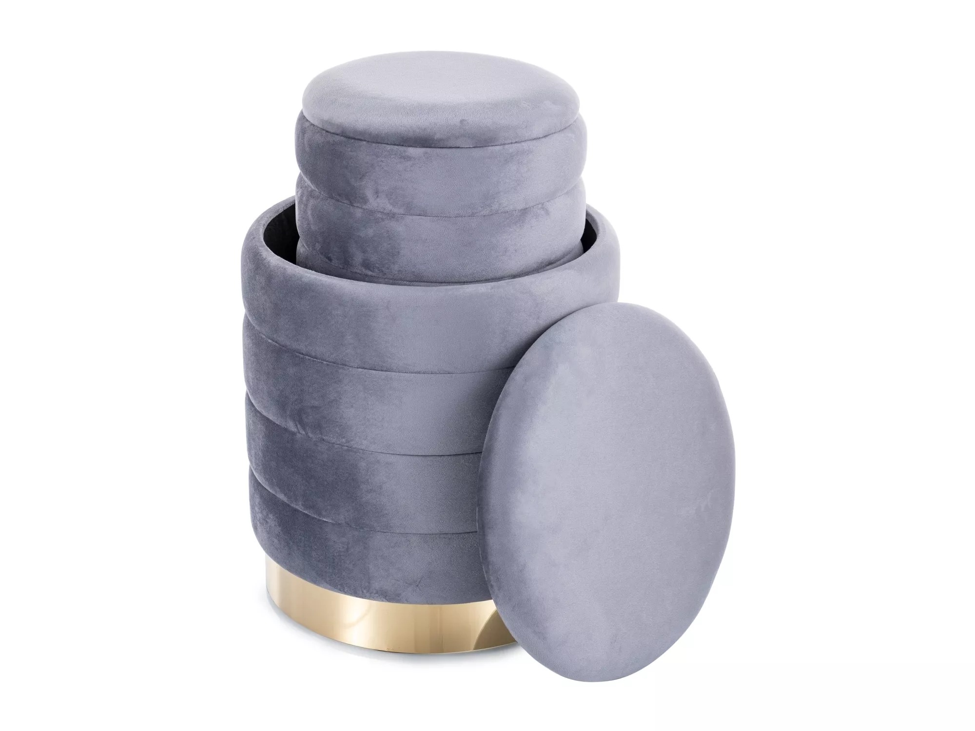 Conjunto de pufs Detroit 906 (Gris)