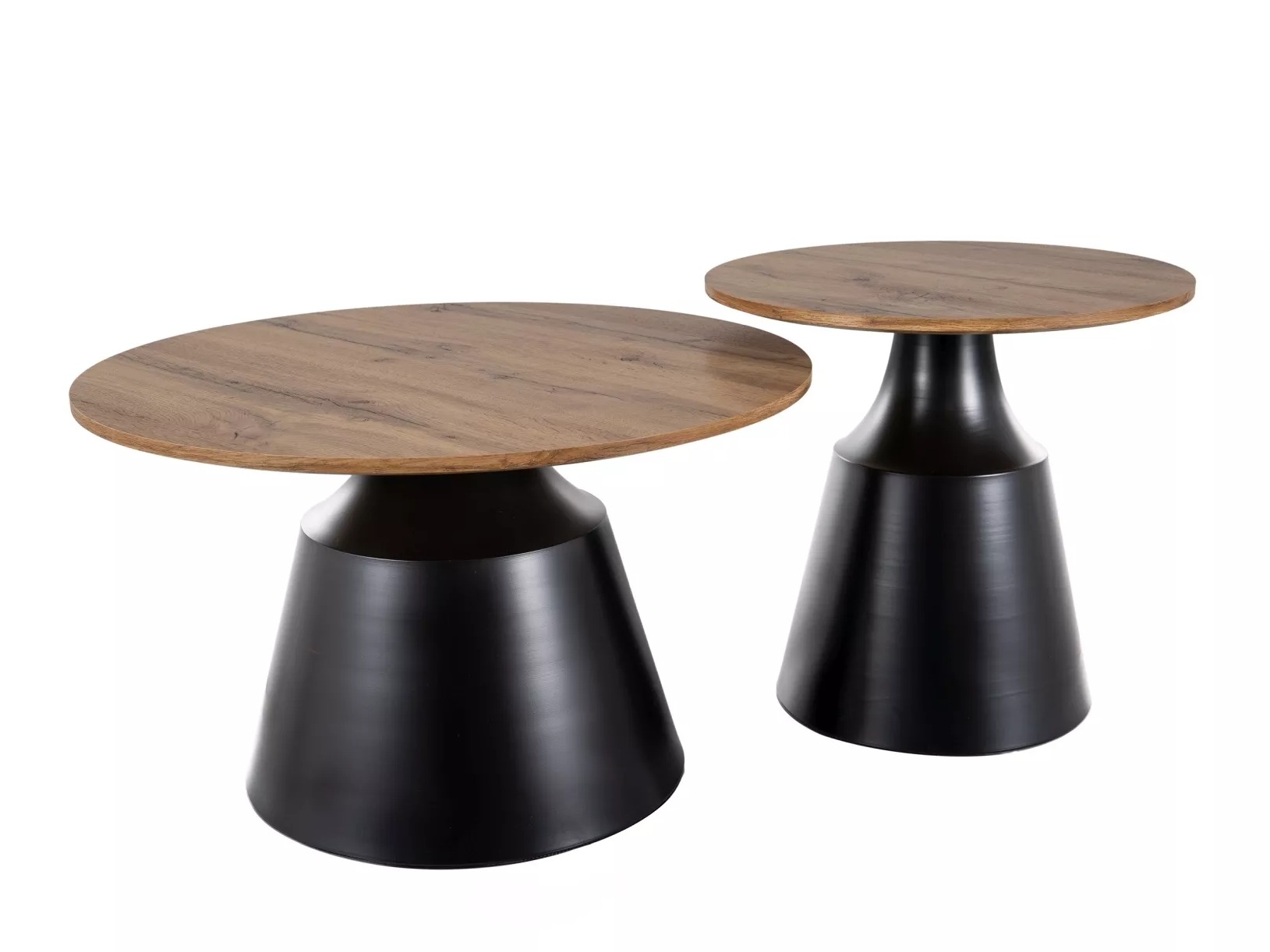 Conjunto mesa de centro Detroit 908 (Negro + Roble Artisan)