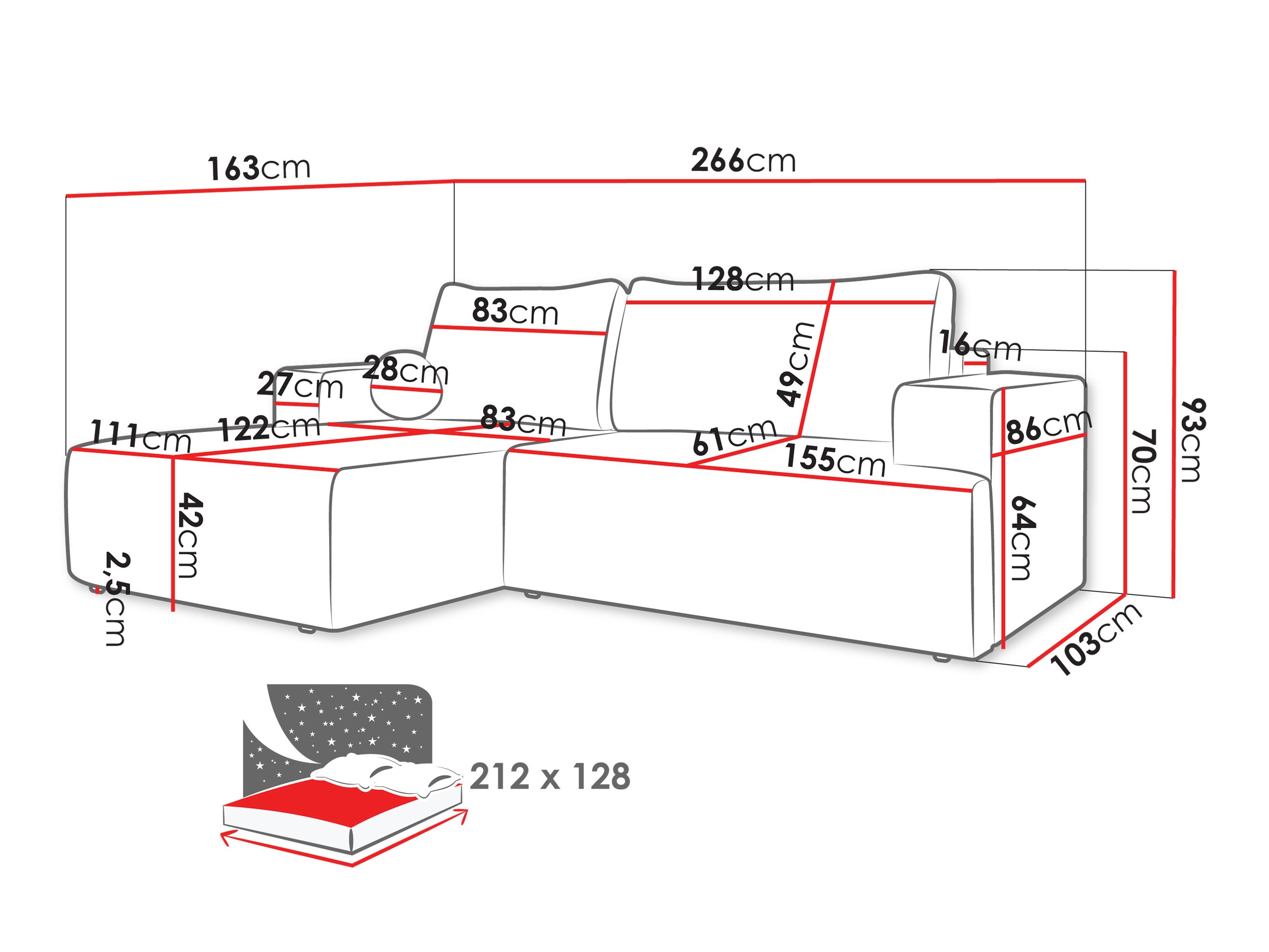 Sofá rinconero Comfivo 456 (Wave 05)
