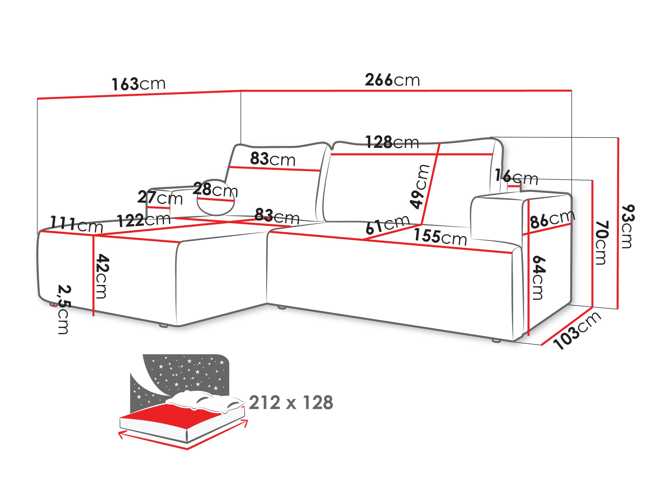 Sofá rinconero Comfivo 456 (Wave 15)