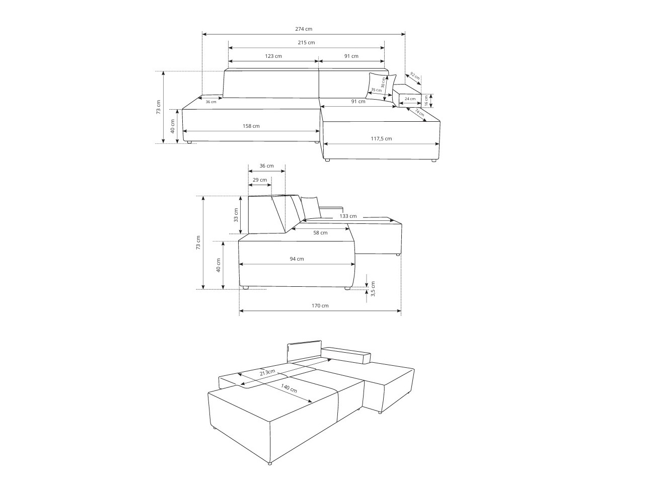 Sofá rinconero Kingston 187 (Tilia 03)
