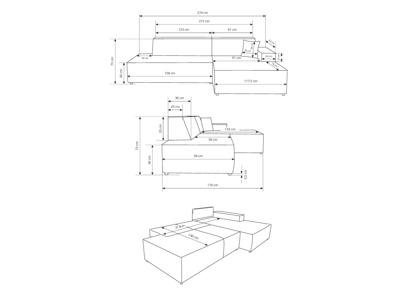 Sofá rinconero Kingston 187 (Dunbarra 65)
