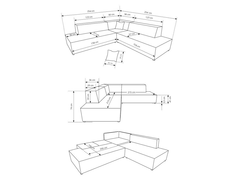 Sofá rinconero Kingston 188 (Tilia 03)