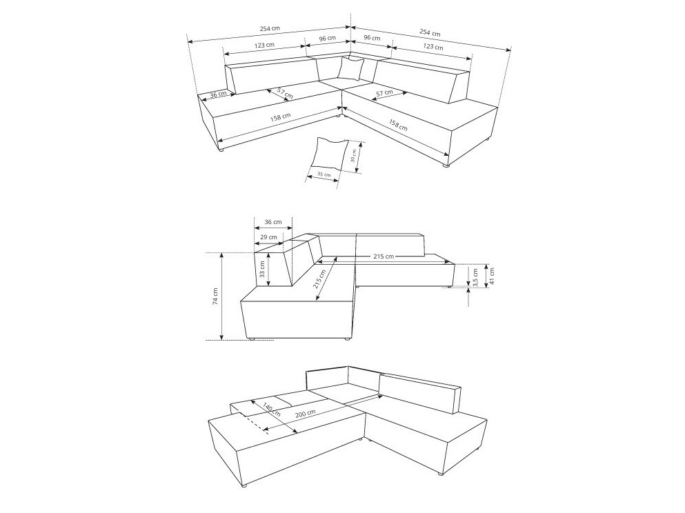 Sofá rinconero Kingston 188 (Tilia 85)