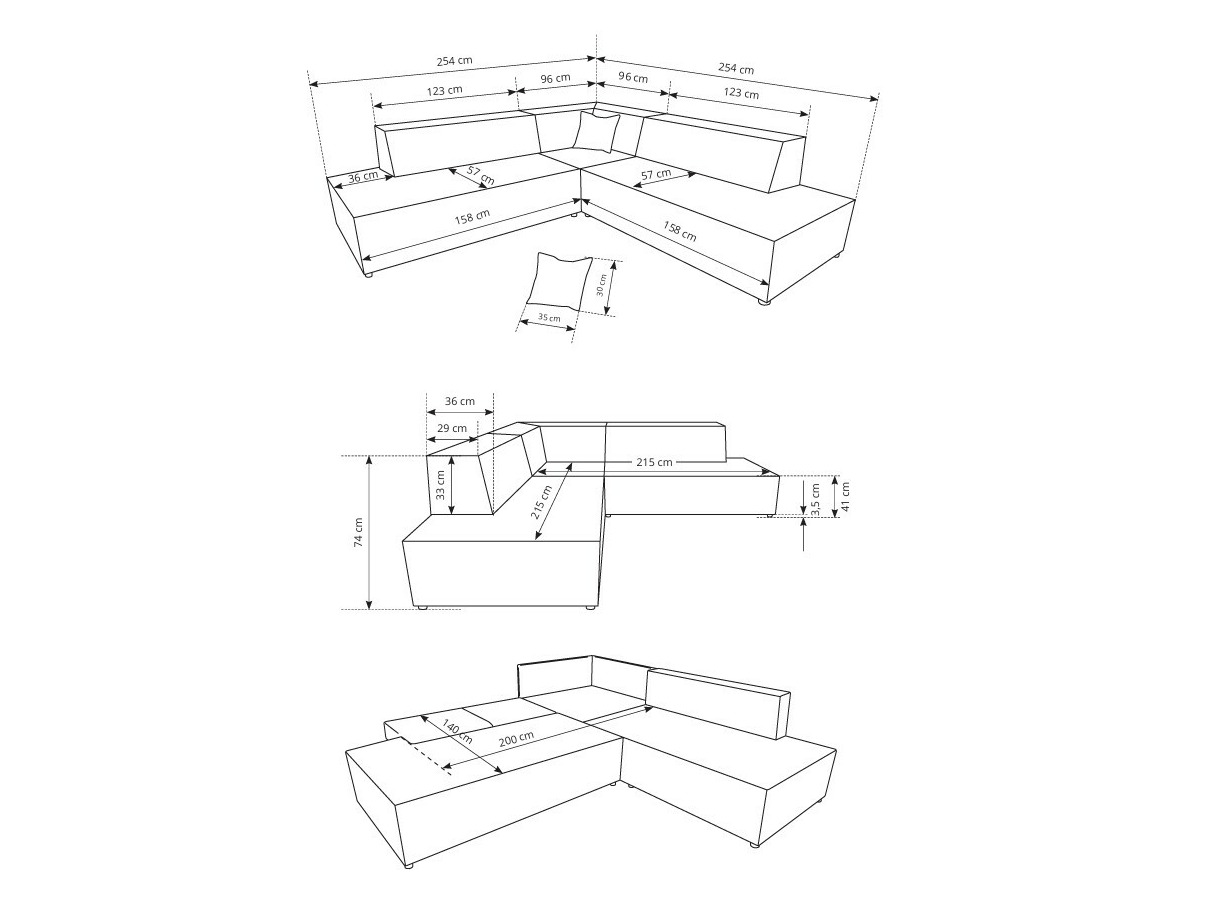 Sofá rinconero Kingston 188 (Dunbarra 80)