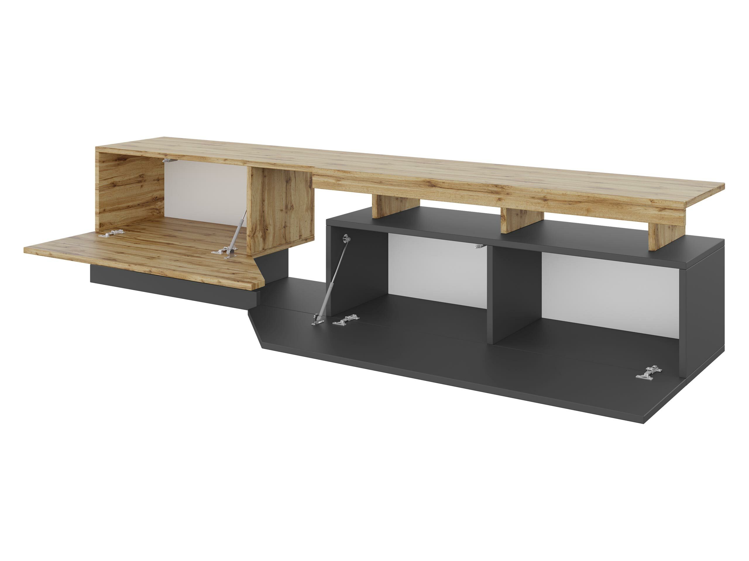 Conjunto de salón Comfivo Daldune 105 (Antracita + Roble wotan)