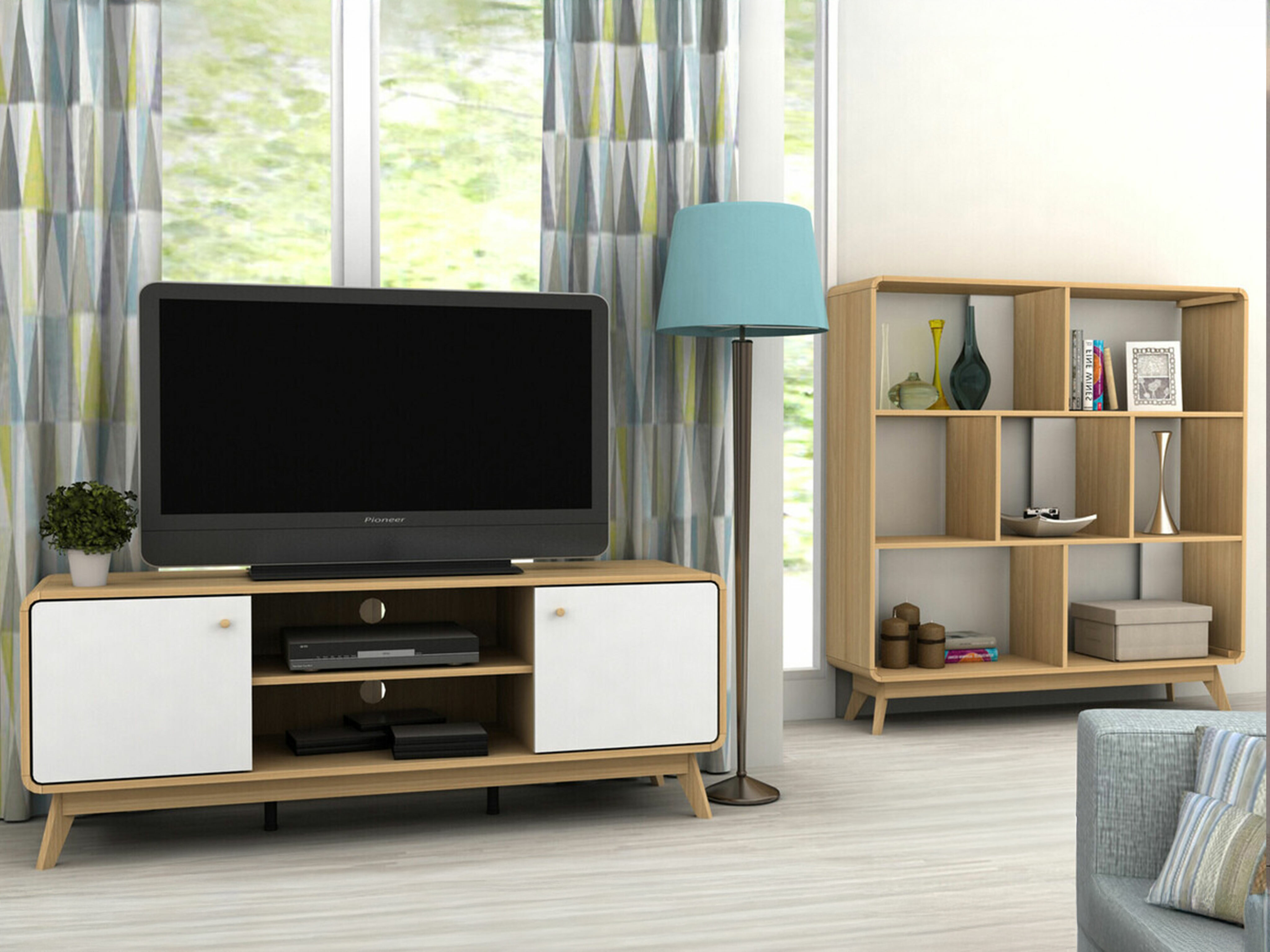 Conjunto de salón Elbtena 113 (Roble + Blanco)