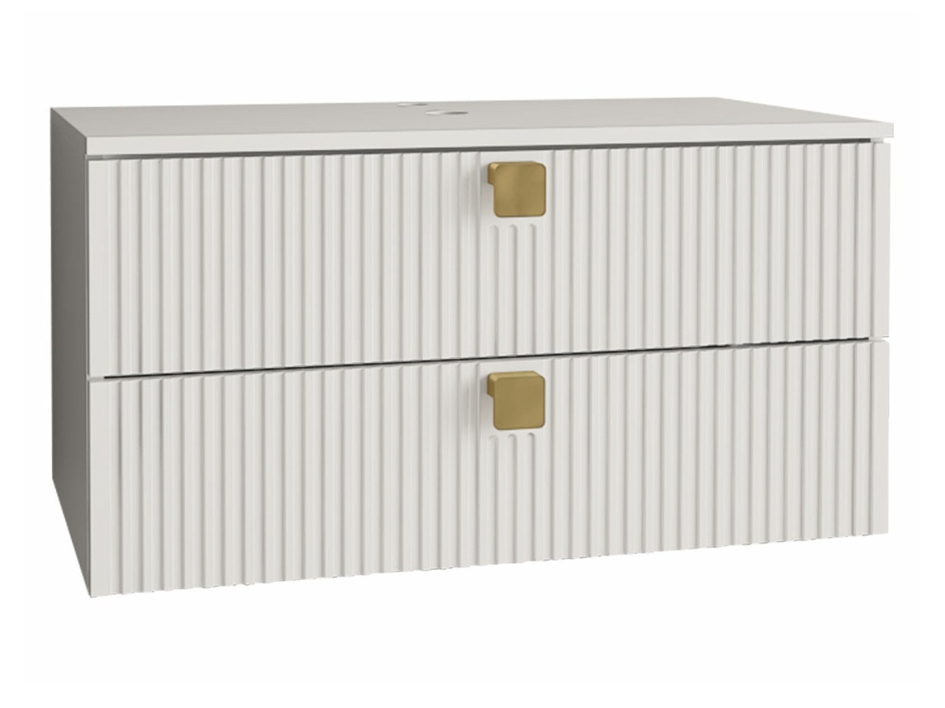 Armario de baño colgante para lavabo Orlvera 102 (Blanco)