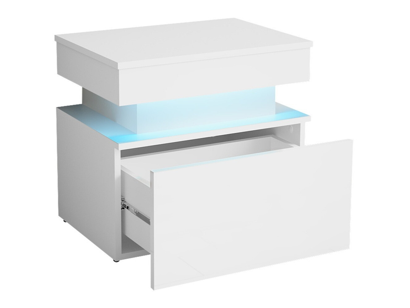 Mesilla de noche Monfero 102 (Negro + Negro brillante)